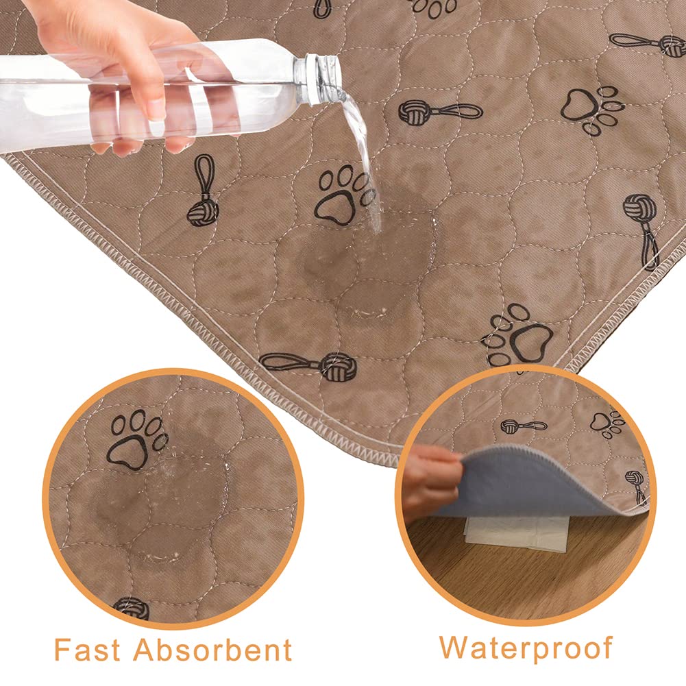 Peepeego 2Pack Pee Pads For Dogs Reusable+Free Dog Comb, Waterproof Rug 36'X72', Absorbent Puppy Pads Washable, Non Slip Protector For Bed Couch Floor