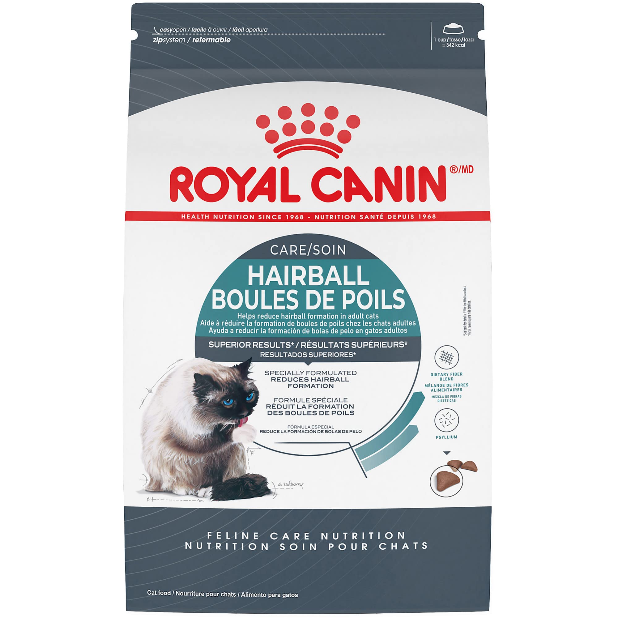 Royal Canin Feline Care Nutrition Hairball Care Adult Dry Cat Food, 3 lb Bag
