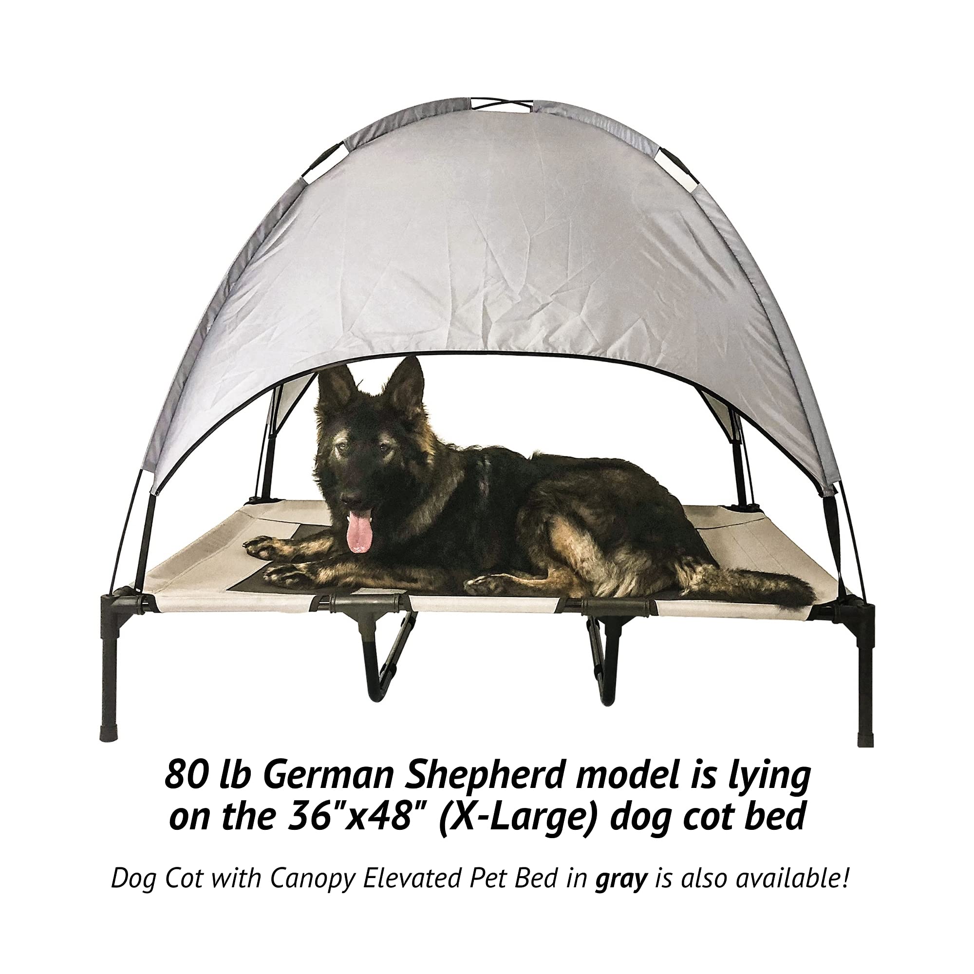 Midlee Salmon Dog Cot With Canopy (30'' X 36'')