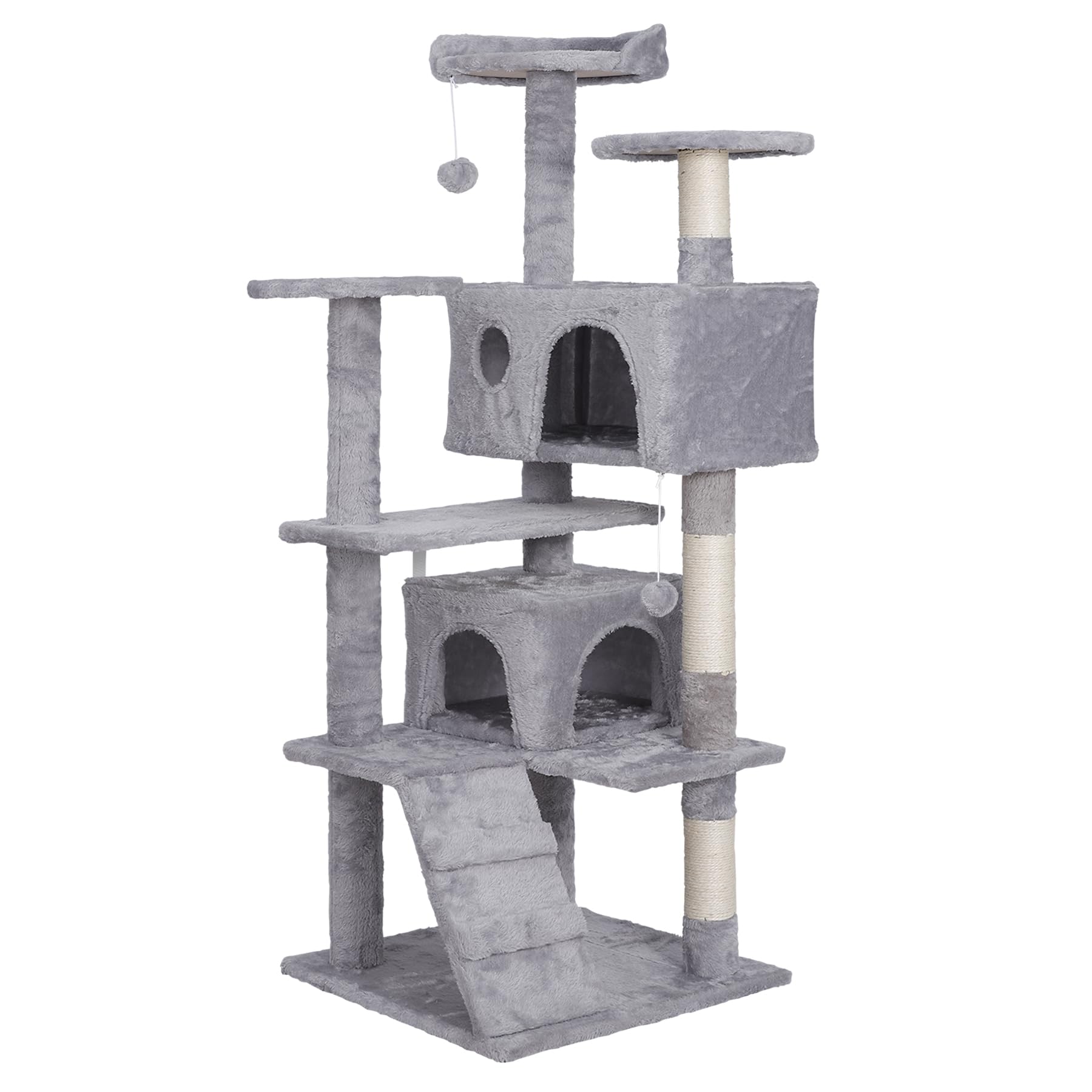 Epetlover 54-Inch Cat Tree Multi-Level Condo Tower Bed Furniture Kitten Play House With Scratching Posts