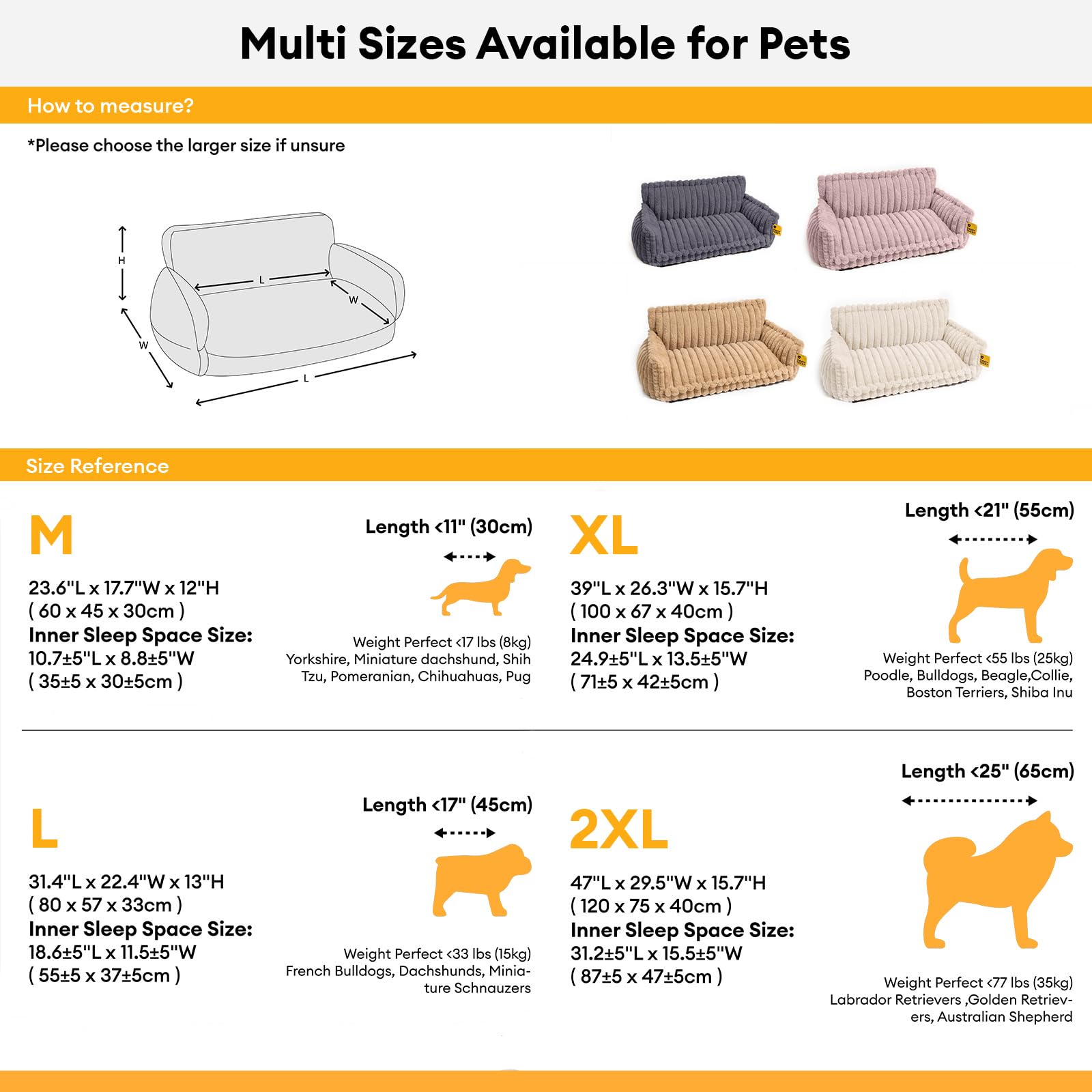 Funny Fuzzy Dog Bed For Small Dogs - Orthopedic Dog Sofa With Removable Washable Cover And Anti-Slip Bottom, Supportive Foam Pet