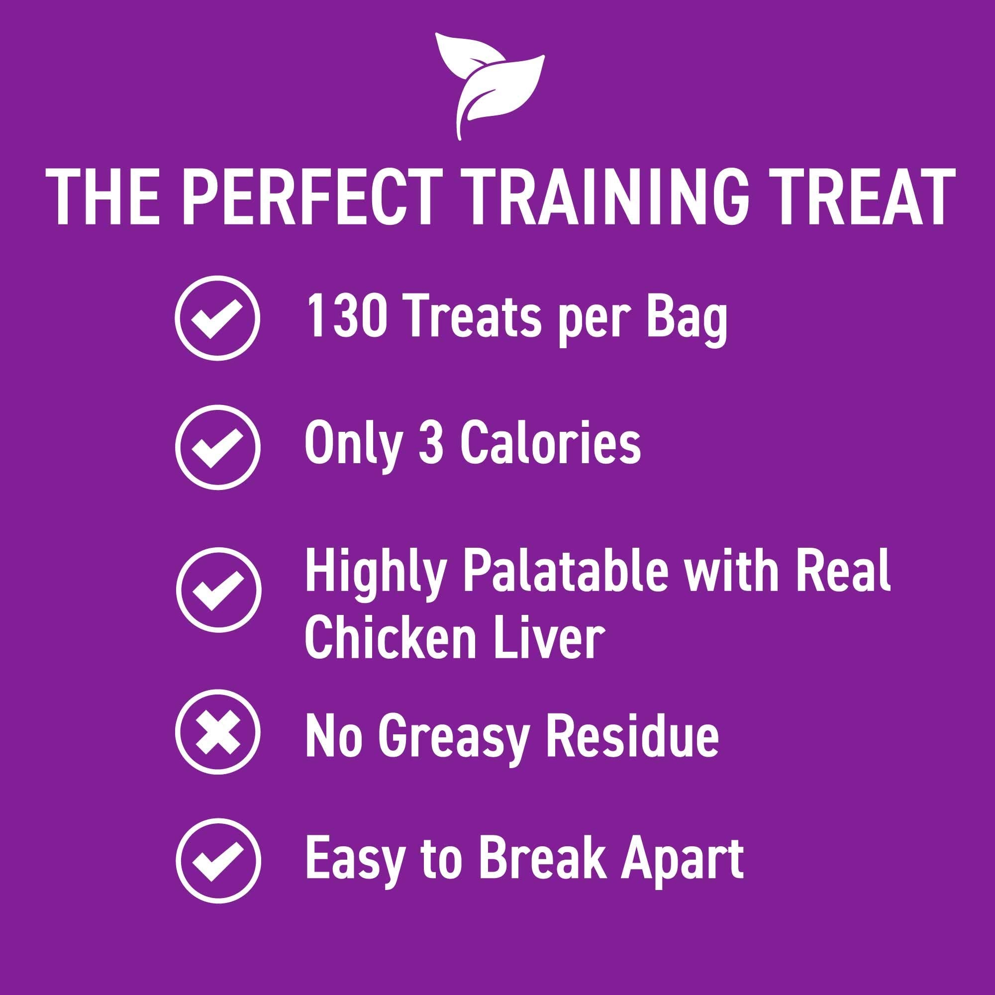Cloud Star Tricky Trainers Soft & Chewy Dog Training Treats 5 oz. Pouch, Liver Flavor, Grain-Free Low Calorie Behavior Aid with