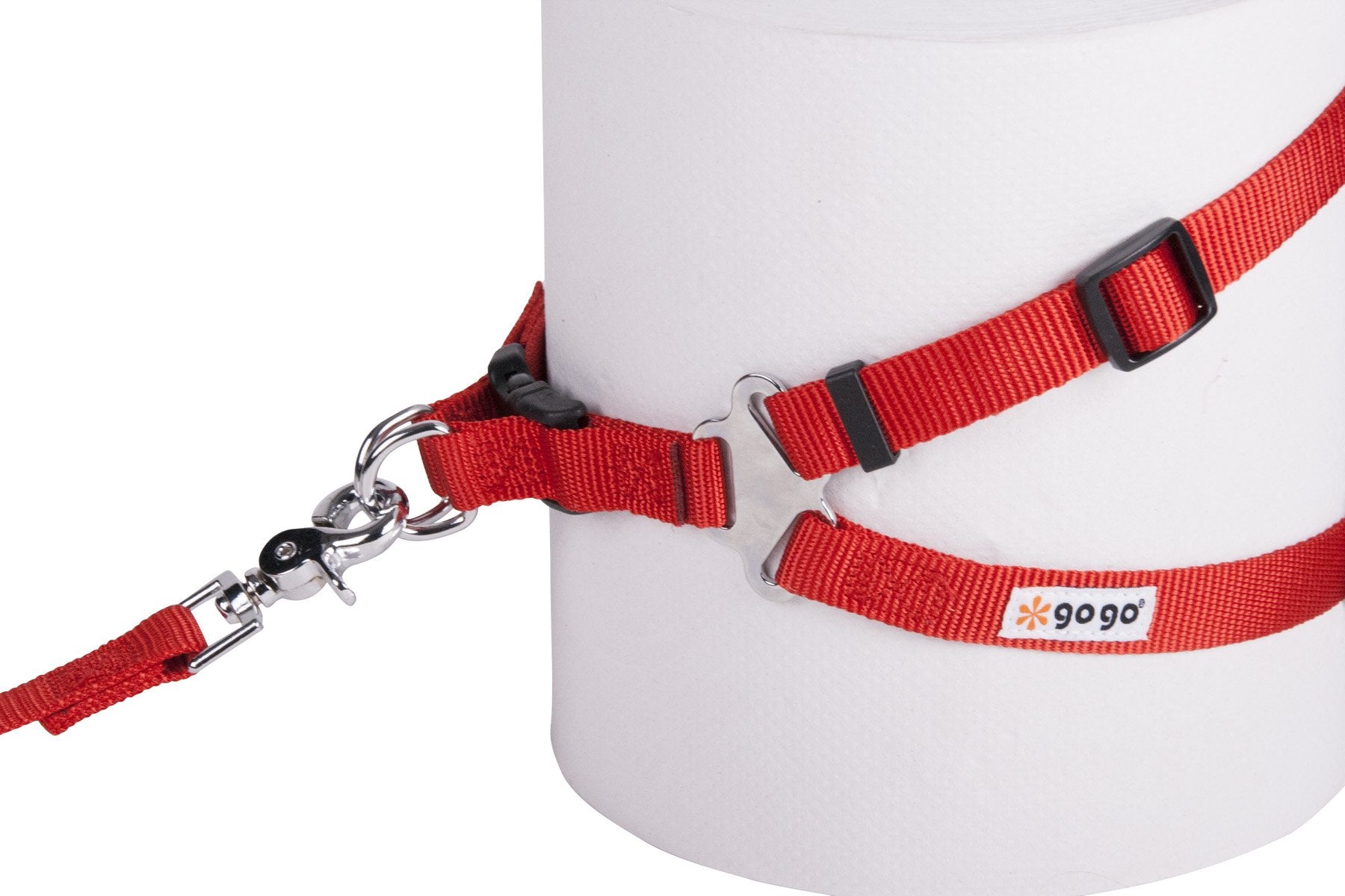 GOGO Pet Products Comfy Nylon Adjustable Pet Harness, Medium, Red, Model 15086