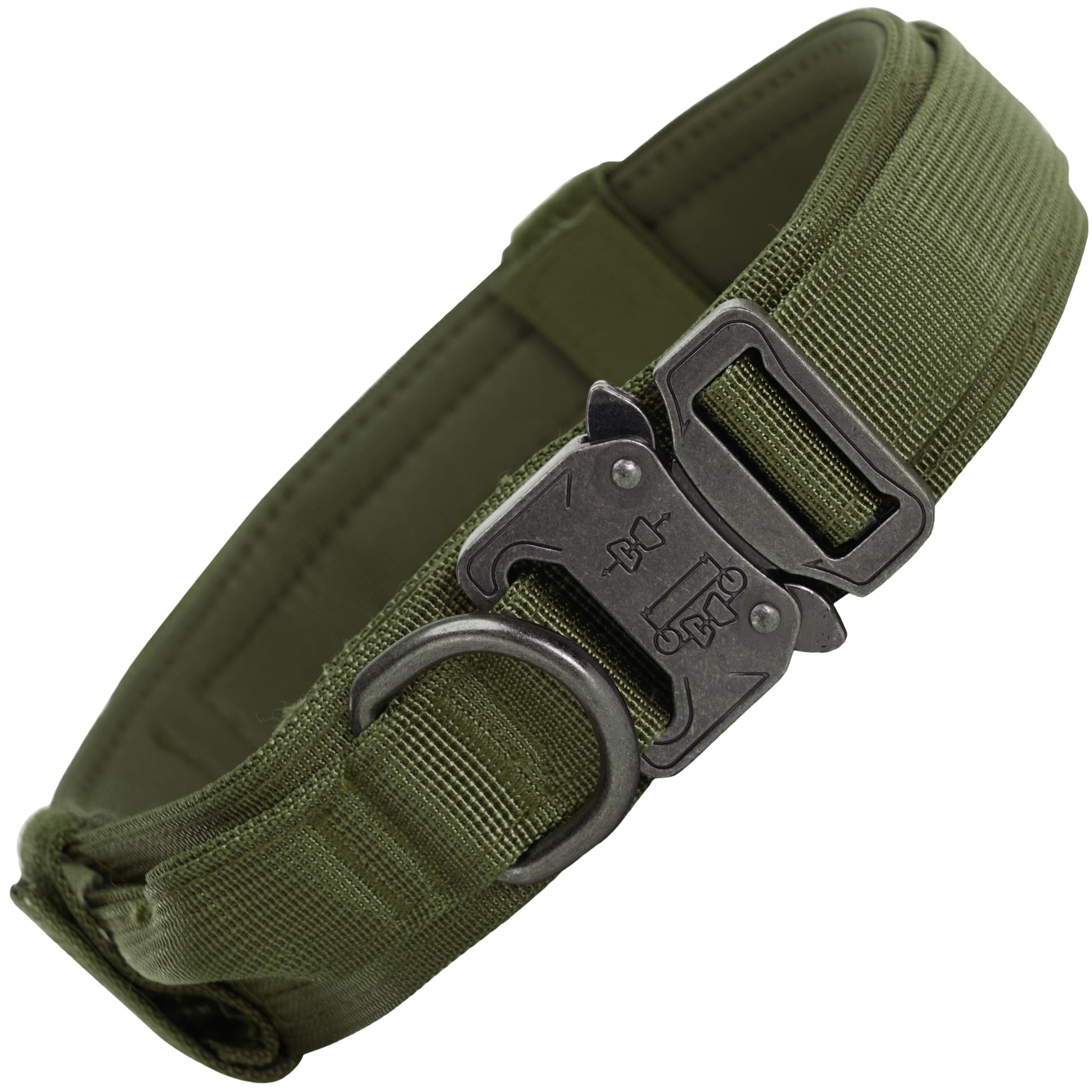 Wooflix Metal Dog Collar For Training And Walks | Nylon Collar With Tactical Metal Buckle And DRing For Medium And Large Dogs |
