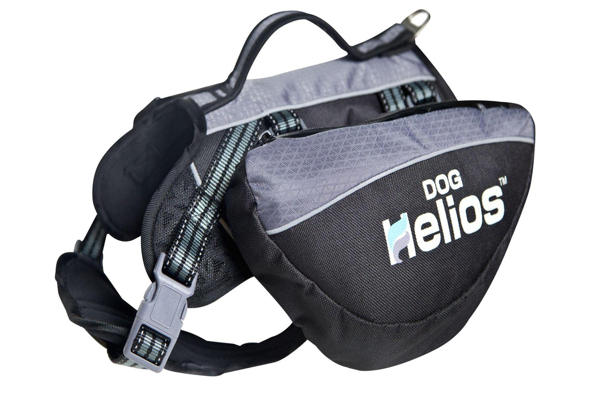 DOGHELIOS Freestyle 3-in-1 Explorer Sporty Fashion Convertible Pet Dog Backpack, Harness and Leash, Medium, Black