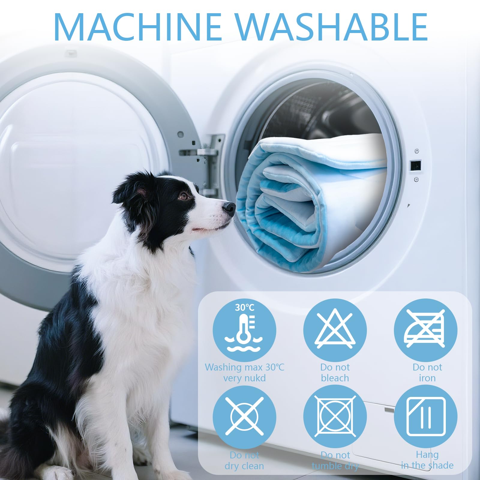 Becemuru Dog Cooling Mat - 36' X 23' Reversible Cooling Pad For Crate, Kennel, Bed, Sofa - Machine Washable, Durable, Non-Gel