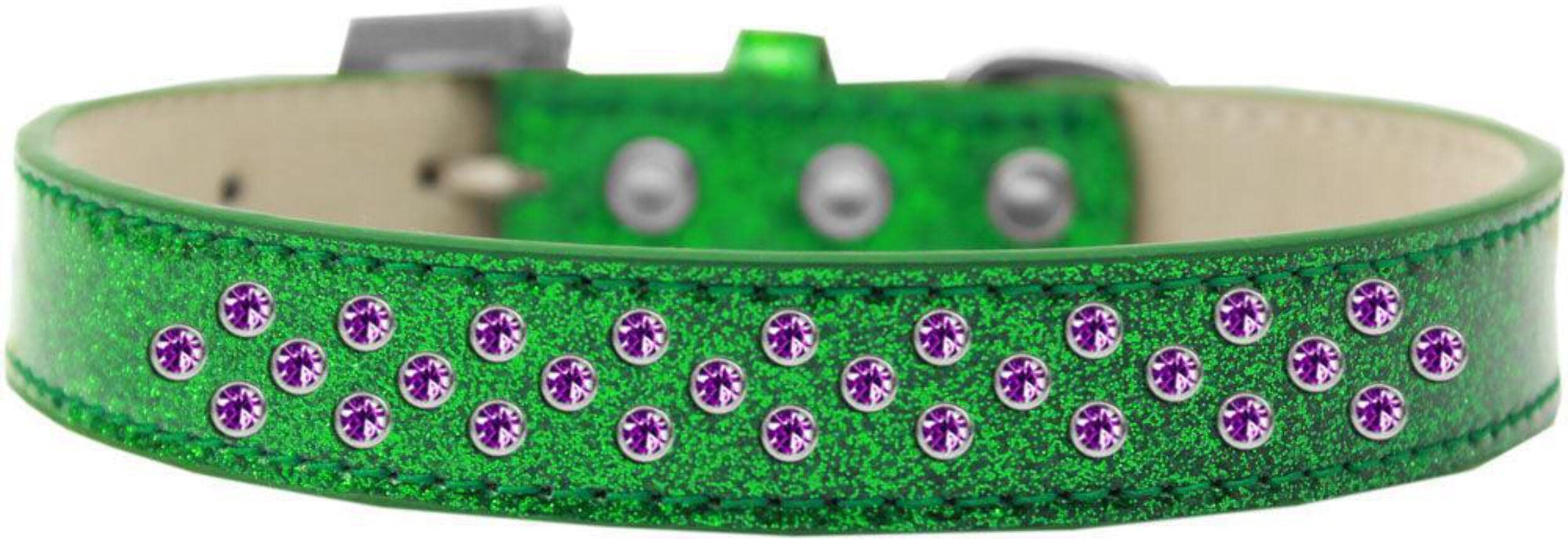 Dog, Puppy & Pet Ice Cream Collar, Purple Crystal Rimsets Sprinkles Black 18