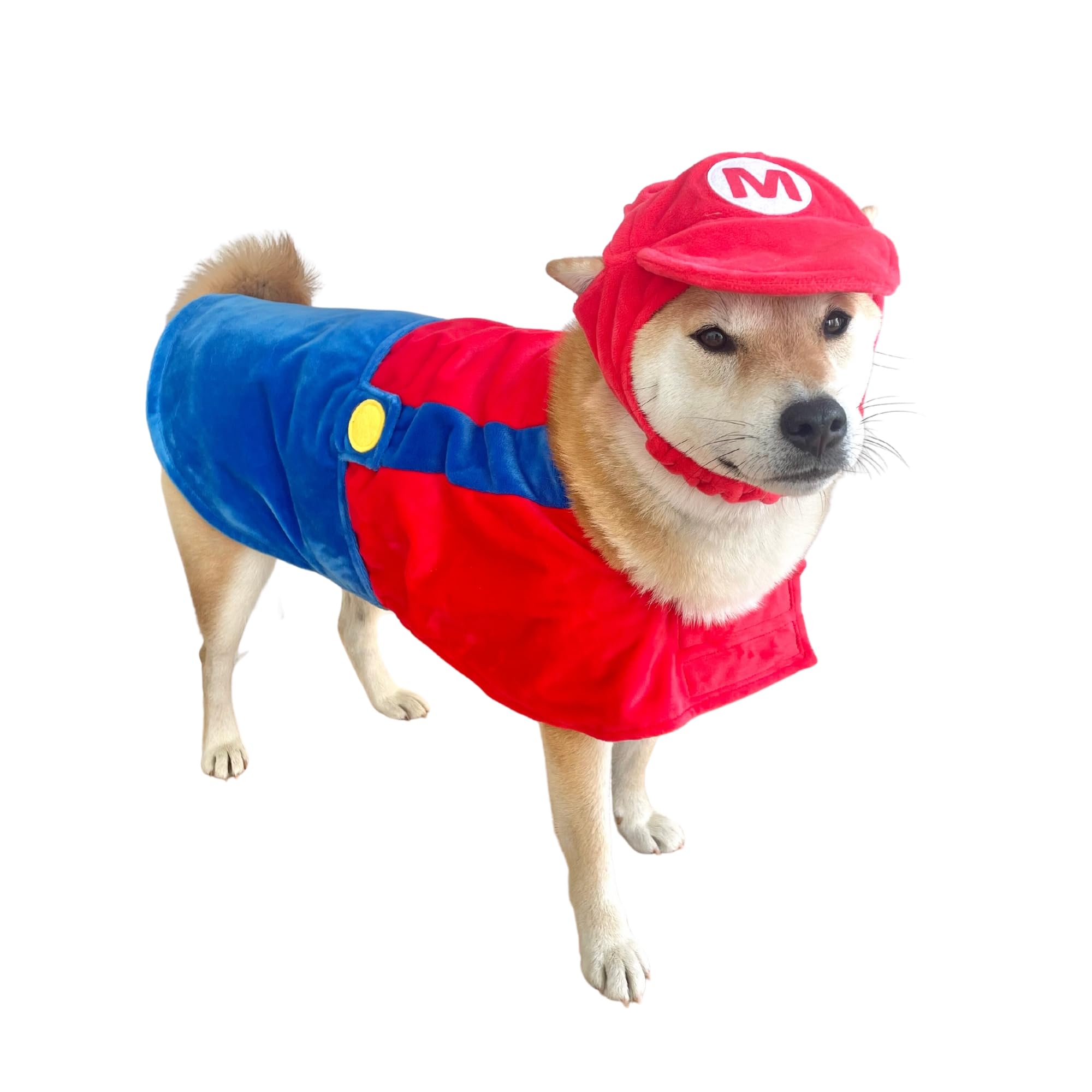 ComfyCamper Dog Costume - Hat and Suspenders, Large, Red, Polyester, X-Large, Medium, Small, Lab Star Space Halloween