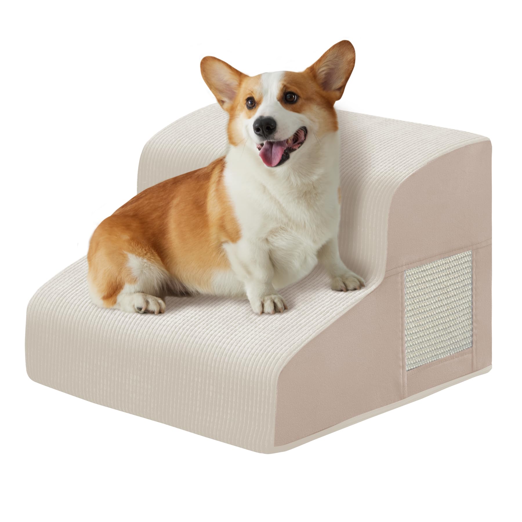 Dogs Steps For Bed, Dog Stairs For Small Dogs, 2-Step Dog Ramp For Bed, Couch, Sofa, And Chairs, Non-Slip Bottom Design, Cat Scr