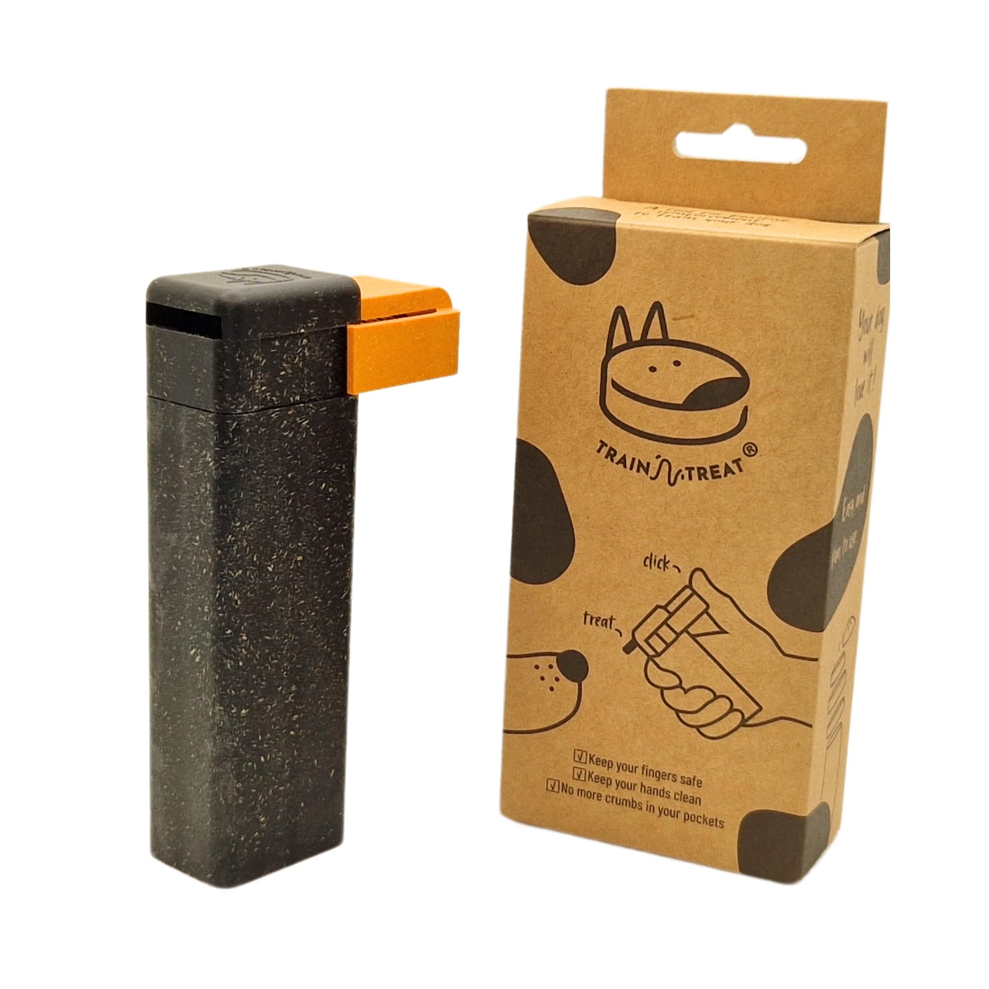 Handheld Dog Treat Dispenser, Offers a Treat (Max. diameter 3/4'') in a Clean and Safe Way, Easy 1 Hand Operation, Slices Small 