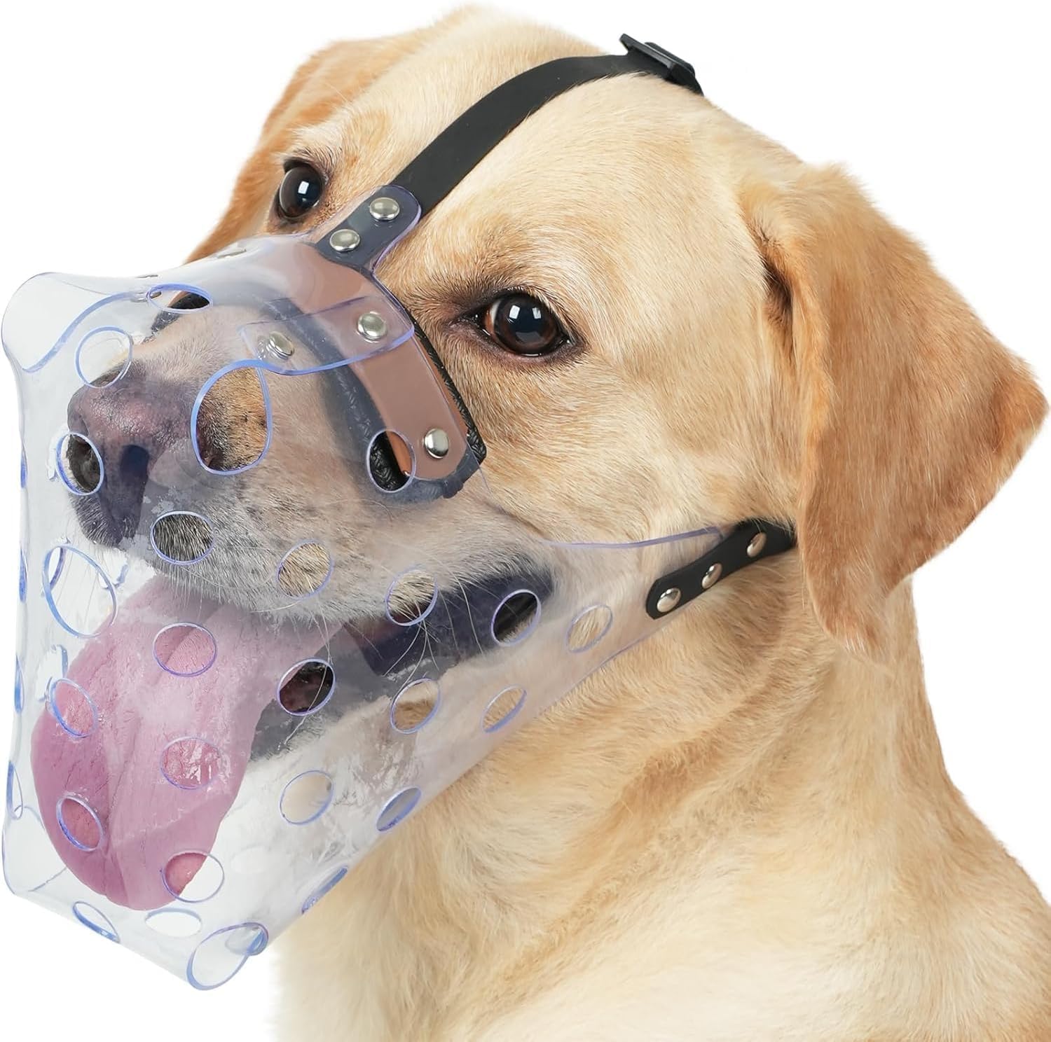 Mayerzon Dog Muzzle, Basket Muzzle For Large Medium Small Dogs, Humane Cage Mouth Guard To Prevent Biting Chewing Eating, Breath