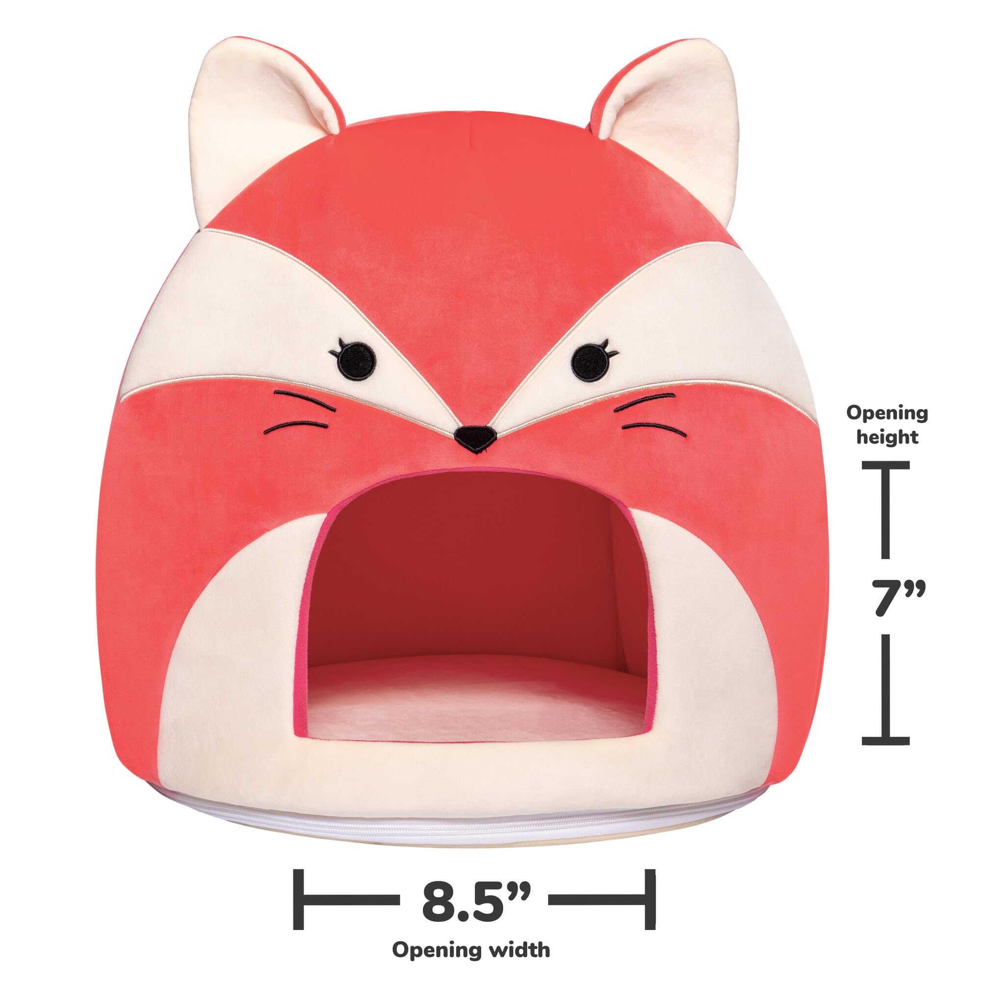 Squishmallows Original 16-Inch Fifi The Fox Pet Cave Bed - Ultrasoft Polyester for Dogs and Cats, Peach Fifi The Fox