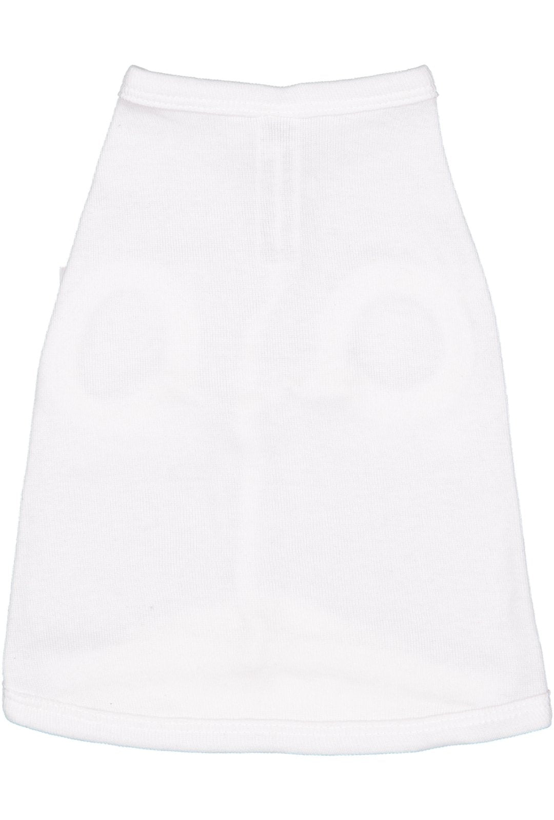 Doggie Skins 100% Combed Ringspun Cotton 1x1 Baby Rib Dog Tank Top, White, Small