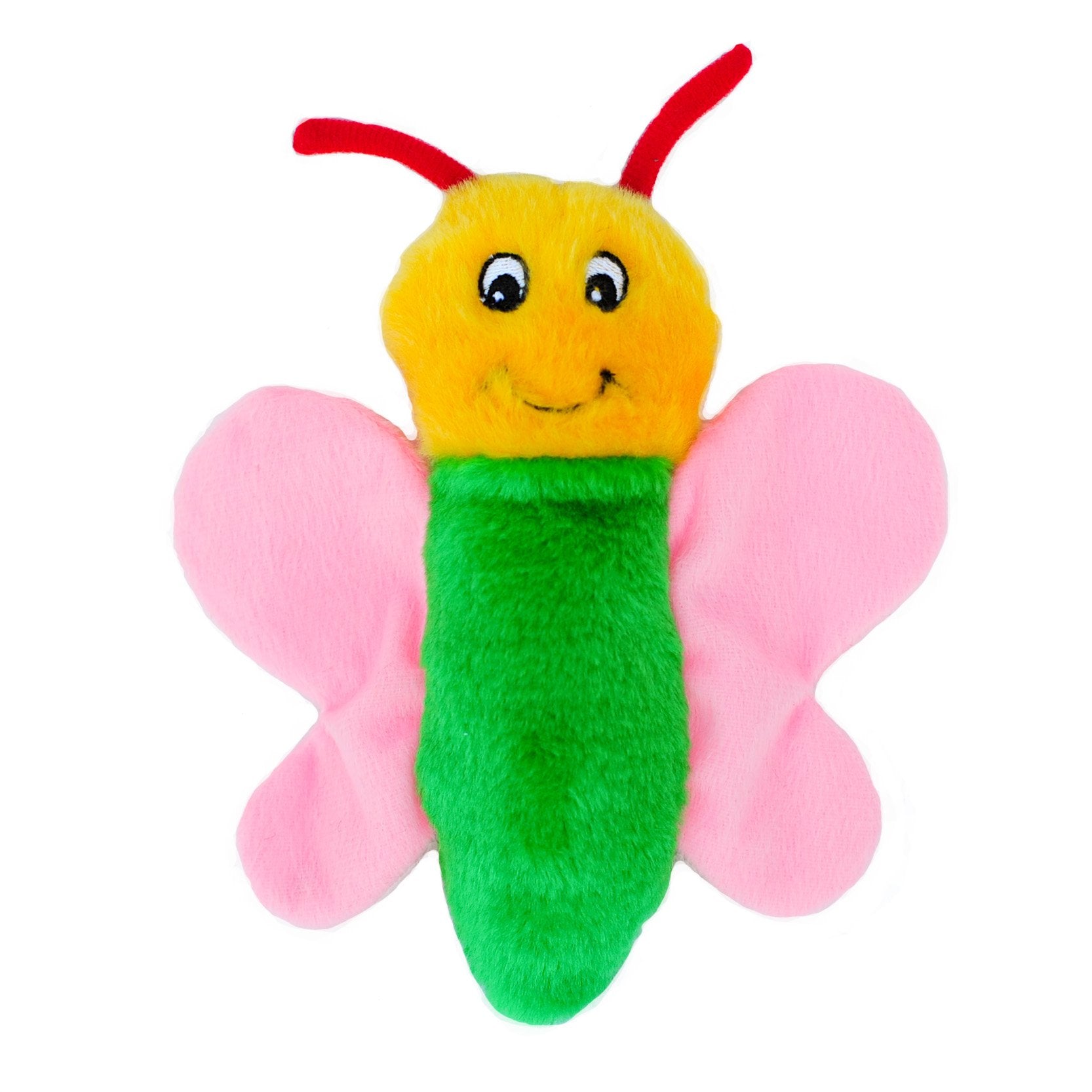ZippyPaws - Crinkles, Squeaky Plush Small Dog Toy - Butterfly