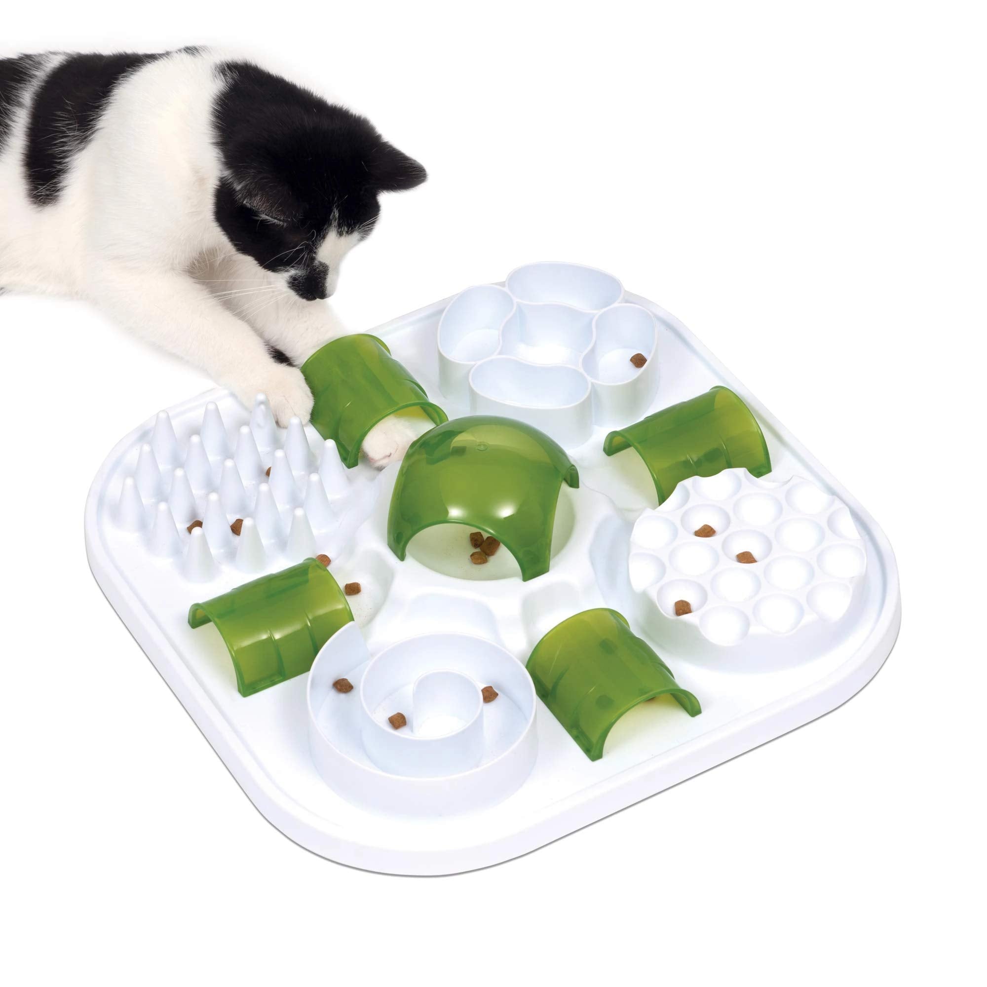 Catit Play Cat Treat Puzzle, Interactive Cat Toy, 43010, White