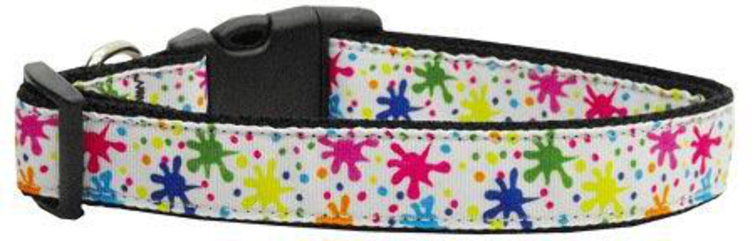 Pet Dog & Cat Nylon Collar or Leash, "Splatter Paint" Cat Collar