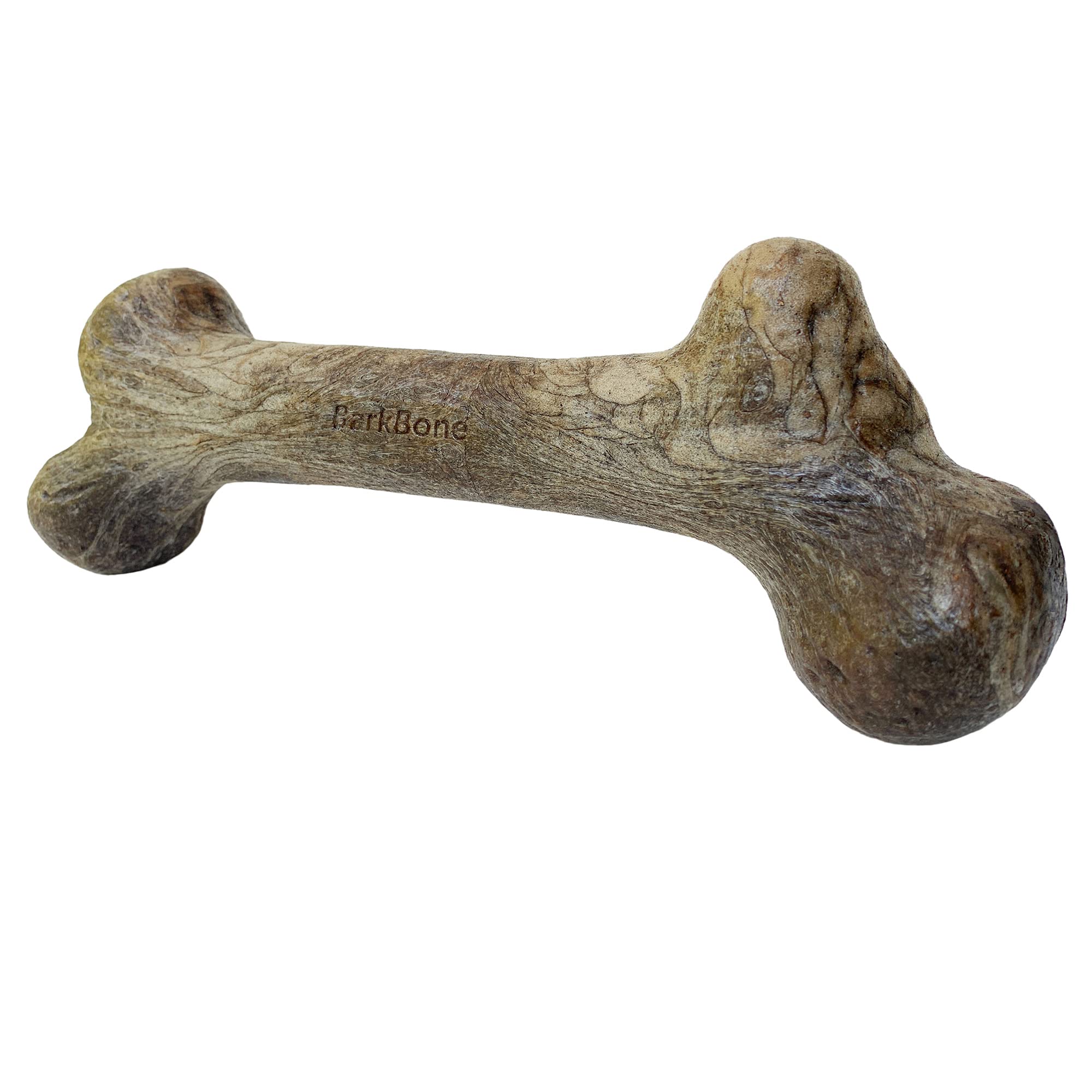 Pet Qwerks Dinosaur Barkbone - Wood Dog Bone For Moderate Chewers - Peanut Butter Flavor - 8.5', Small Breeds