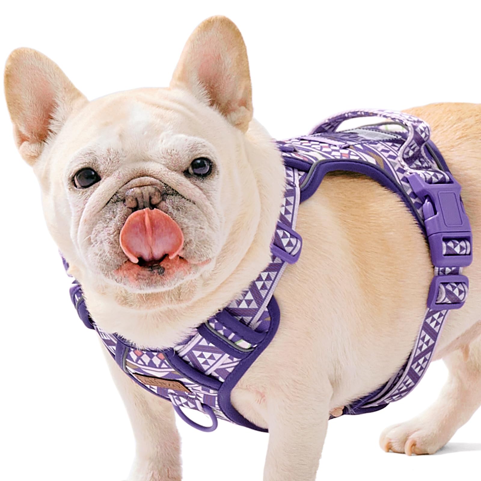 Small Dog No Pull Dog Harness, Pet Harness With Id Card Reflective Strip Soft Padded Handle, Adjustable Vest Harness For Walking