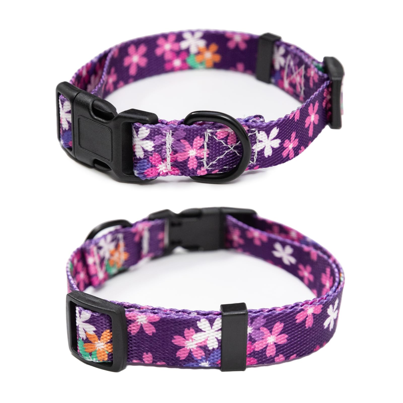 Jestrem Dog Collar, Cute Adjustable Soft And Comfortable With Printed Pattern Pet Collar For Small Medium Large Dog, Purple
