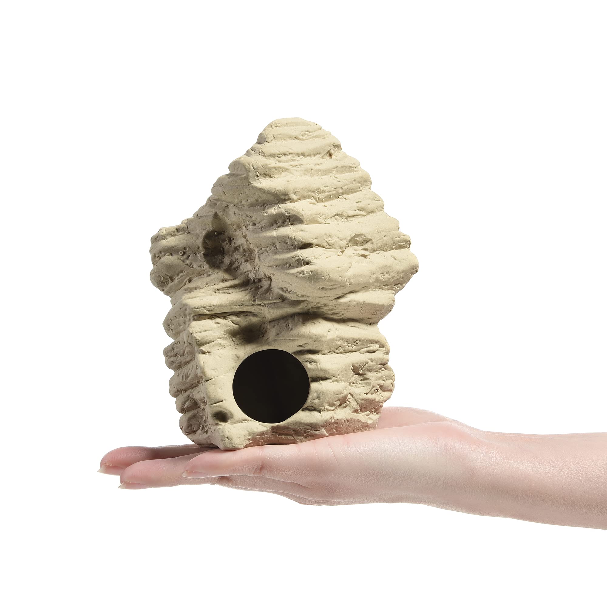 Alegi Aquarium Decoration Rock Caves, Betta Fish Tank Accessories Hideout, Cichlid Stackable Cave Hiding (Small & Medium & Large