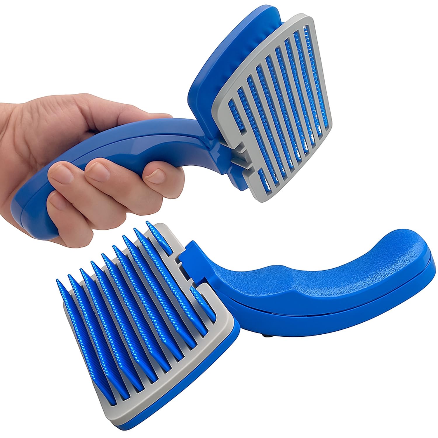 Jainsons Pet Products Pets Grooming Brush Plastic Slicker Brush  8 X 4.5 Inch OneSided Deshedding Tool For Easy Hair Removal A