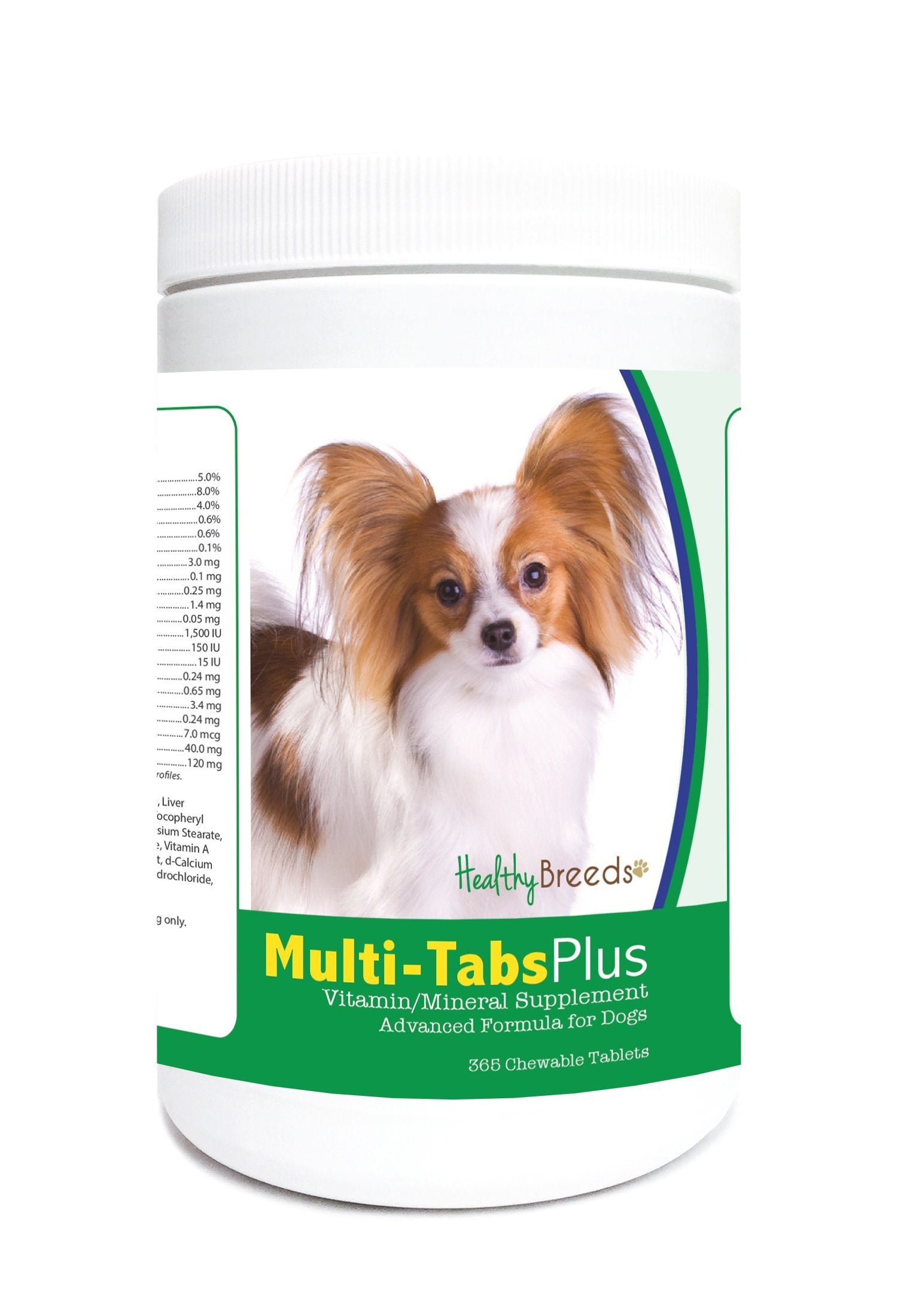 Healthy Breeds Papillon Multi-Tabs Plus Chewable Tablets 365 Count