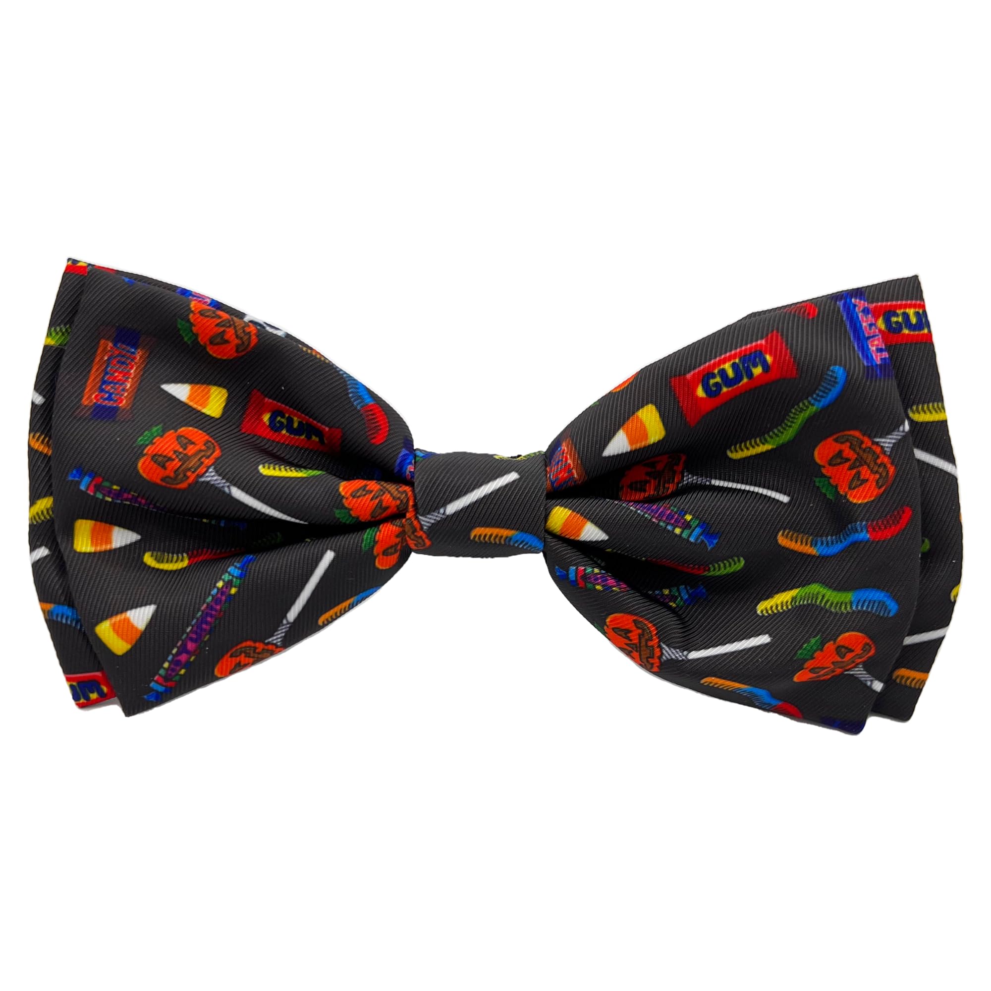 Huxley & Kent Bow Tie For Pets | Creepy Candy (Extra-Large) | Halloween Hook & Loop Bow Tie Collar Attachment | Fun Bow Ties For Dogs & Cats | Cute, Comfortable, And Durable | H&K Bow Tie
