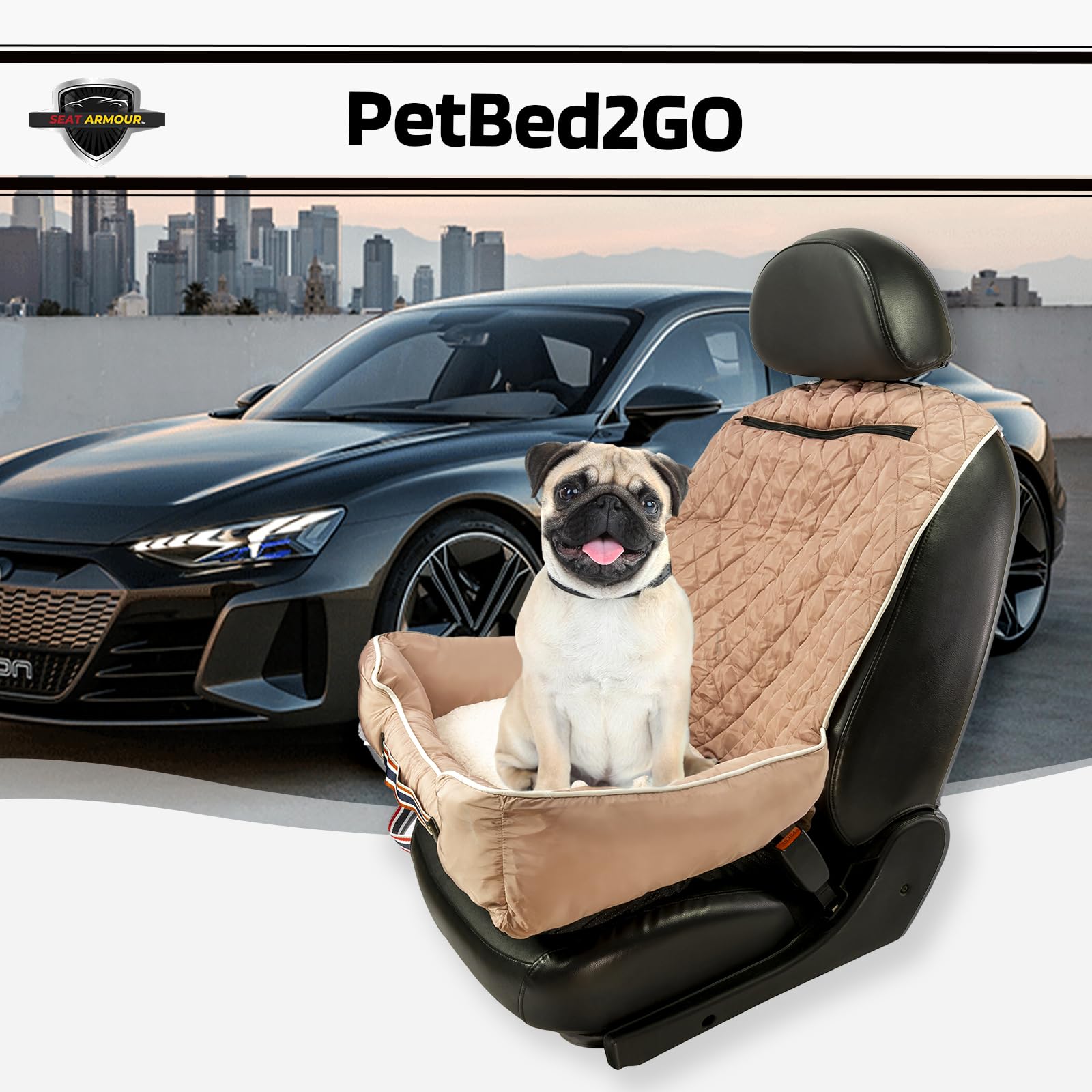 Comfort Tan Pet Bed and Car Seat