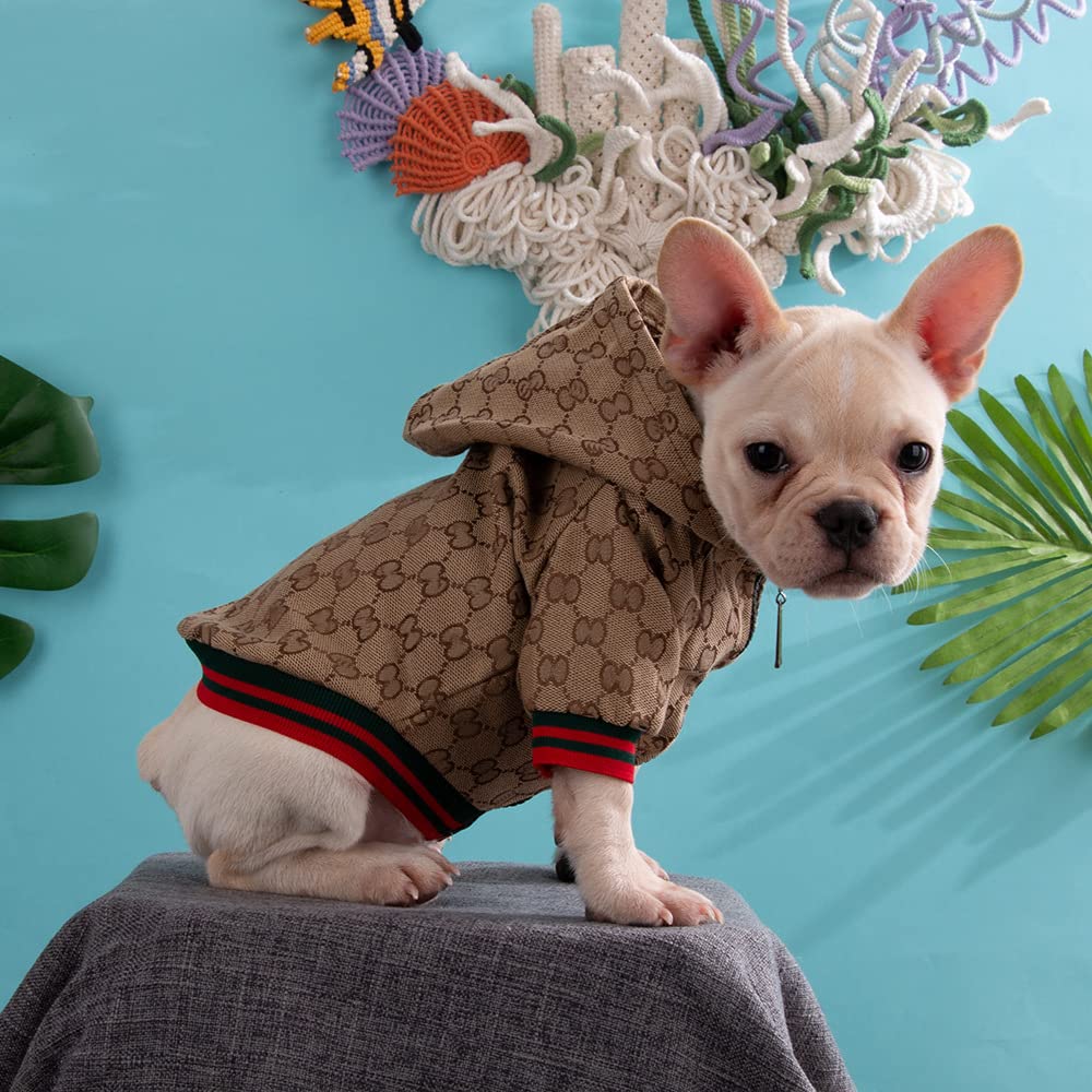 HQREA Dog Hoodie - Luxury Winter Jacket, Zipper Design, Small Size, Cloth Material, Model MINGJ-63704, Color A