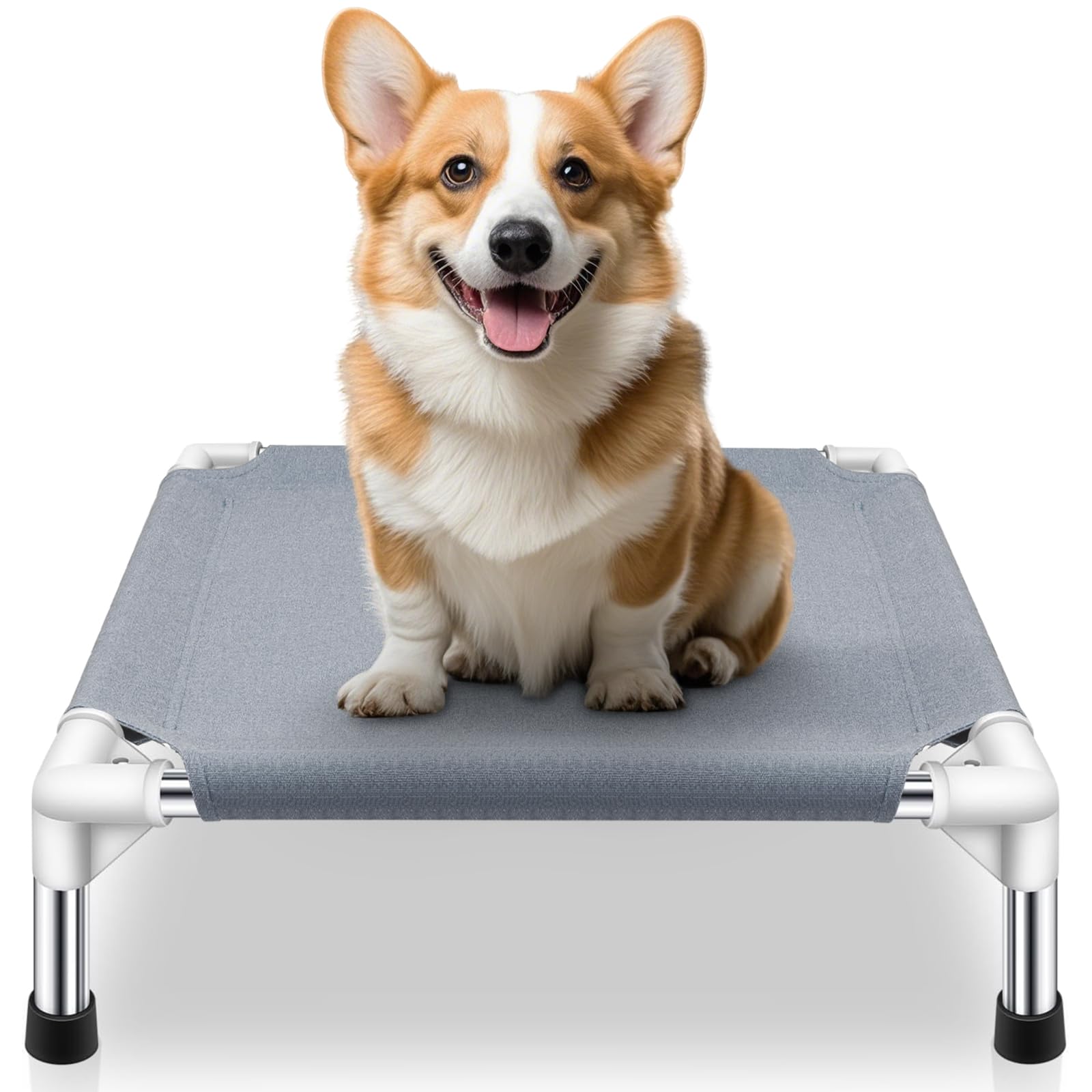 Elevated Dog Bed For Small Dogs, Outdoor Cooling Dog Bed Cot For Small Pets, Indoor Detachable Raised Dog Bed With Non-Slip Feet