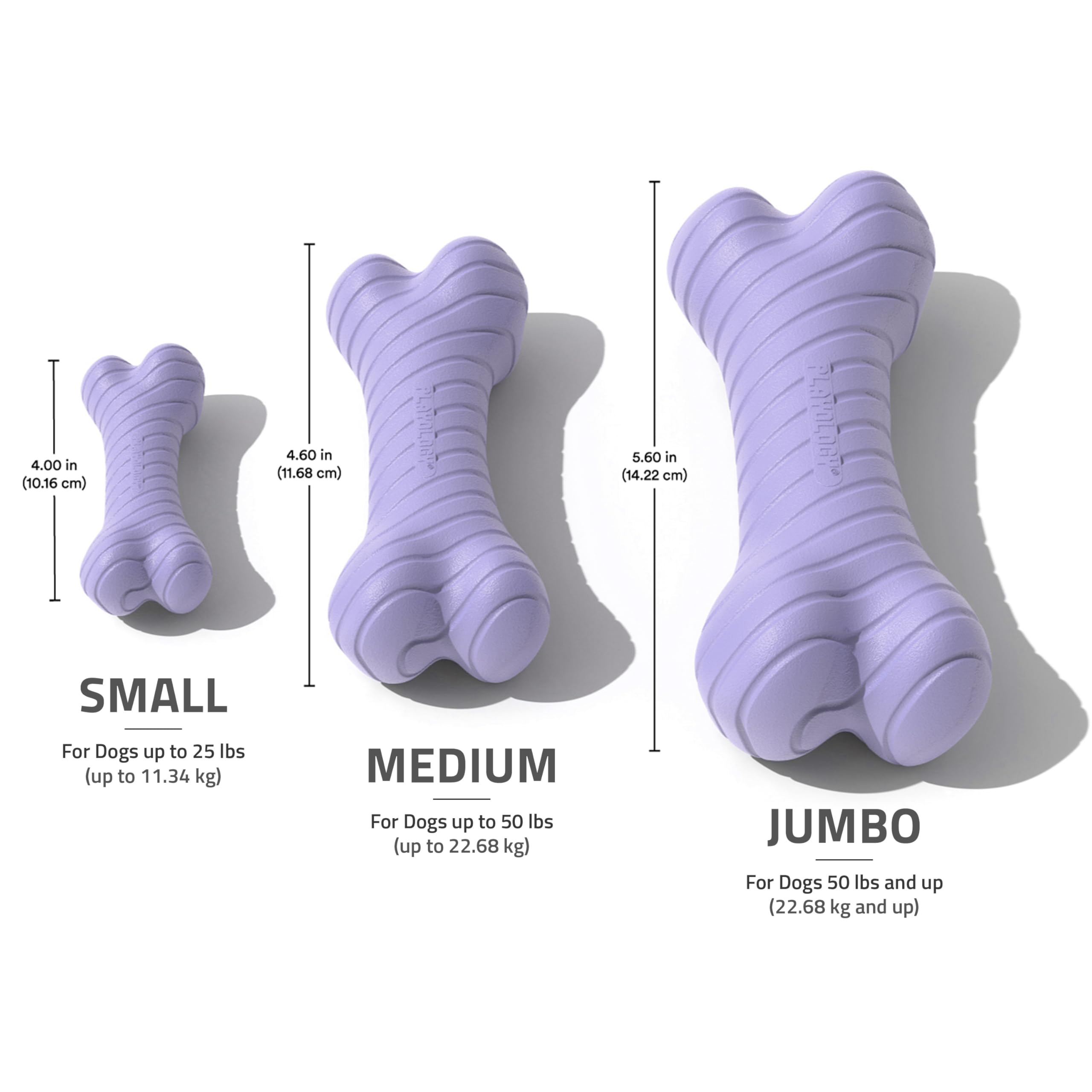Playology Dog Toys | Dual Layer Bone Durable Chew Toy Bone for Dogs (Value 2-Pack) | Small Lamb Scented Toy - Easy to Clean and