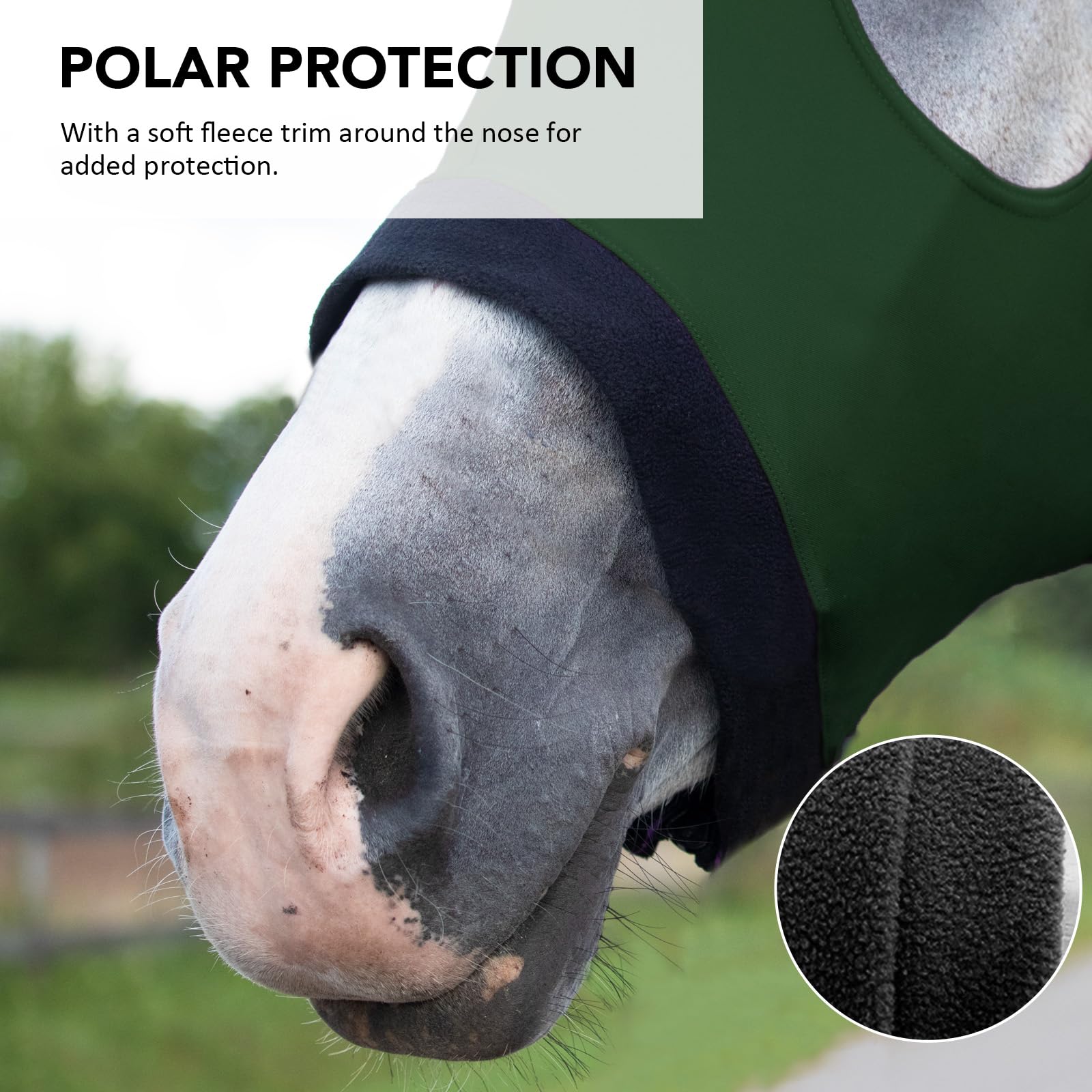 Harrison Howard Stretch Hood for Horses - No Eye/Ear Covers, Medium, Hunter Green