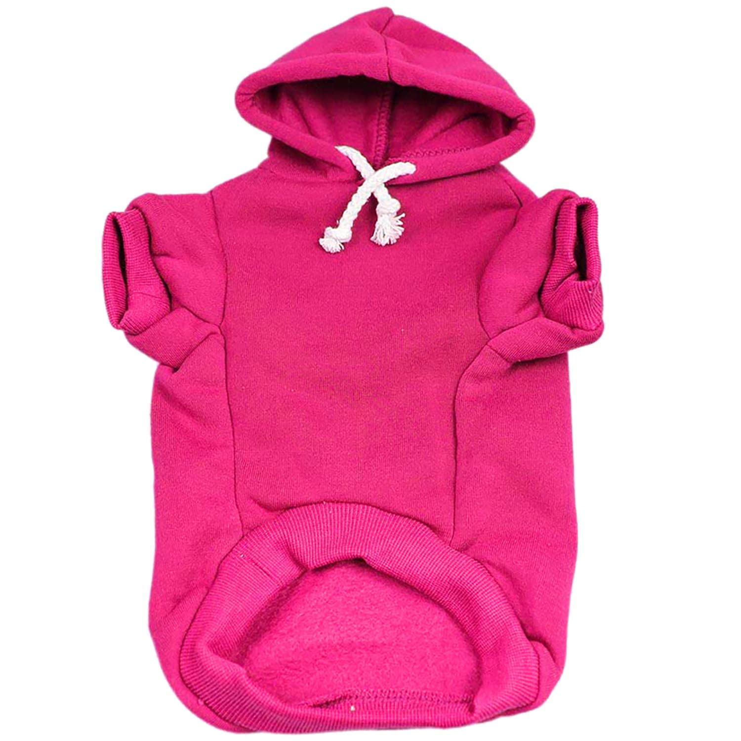 Big Sister Heart Paw Baby Announcement Dog Hoodie Fleece Lined Pullover Sweatshirt With Leash Hole (Hot Pink, 2X-Large 86)