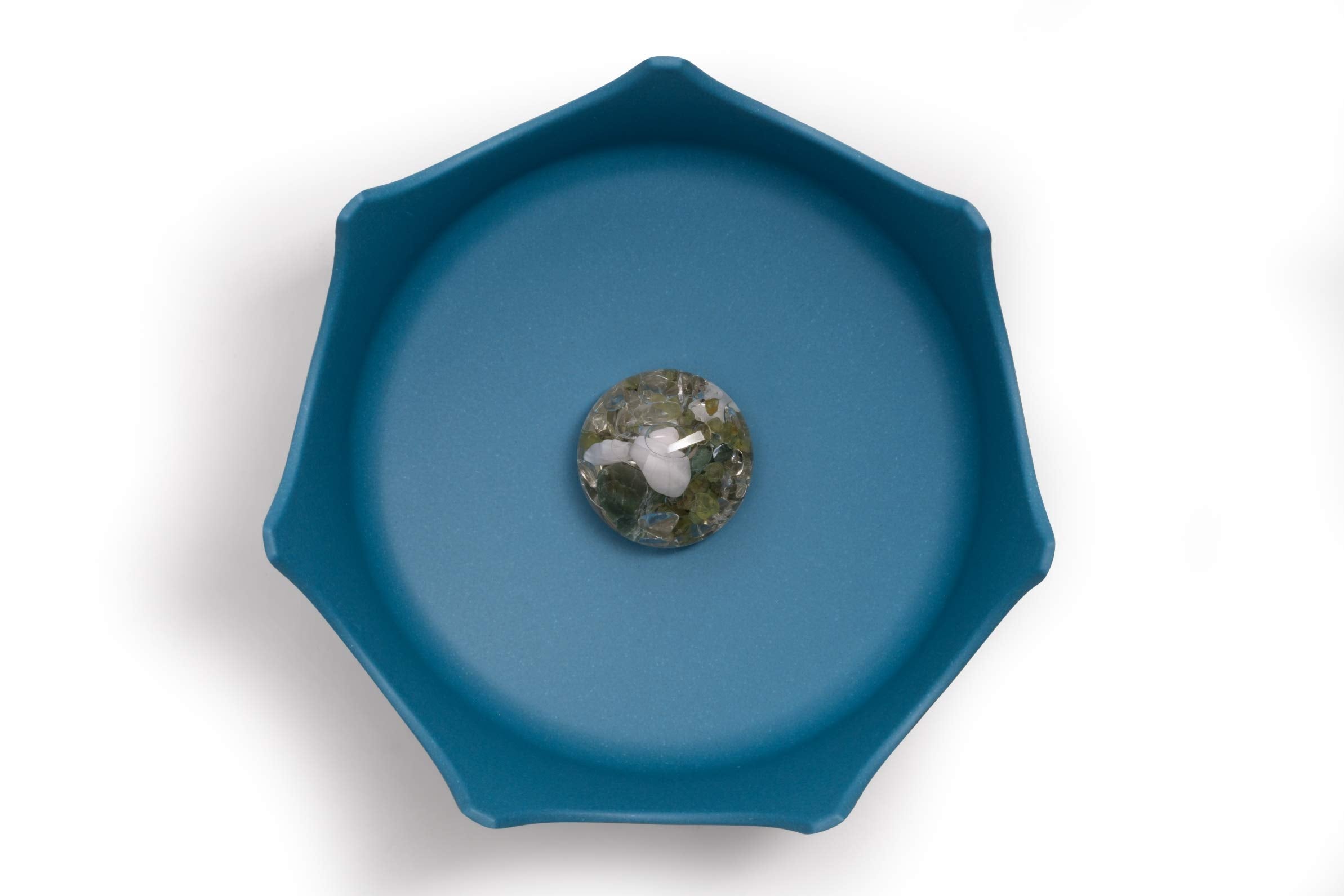 VitaJuwel CrownJuwel Bowl - Ocean Blue Crystal Water Dispenser for Cats & Dogs, Model 04CJPNMBB