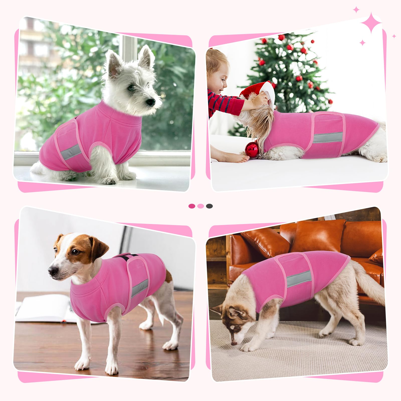 Nanaki Fleece Dog Vest - Cold Weather Puppy Jacket, Soft Plush Sweater, Adjustable Pullover Dog Coat For Winter & Fall