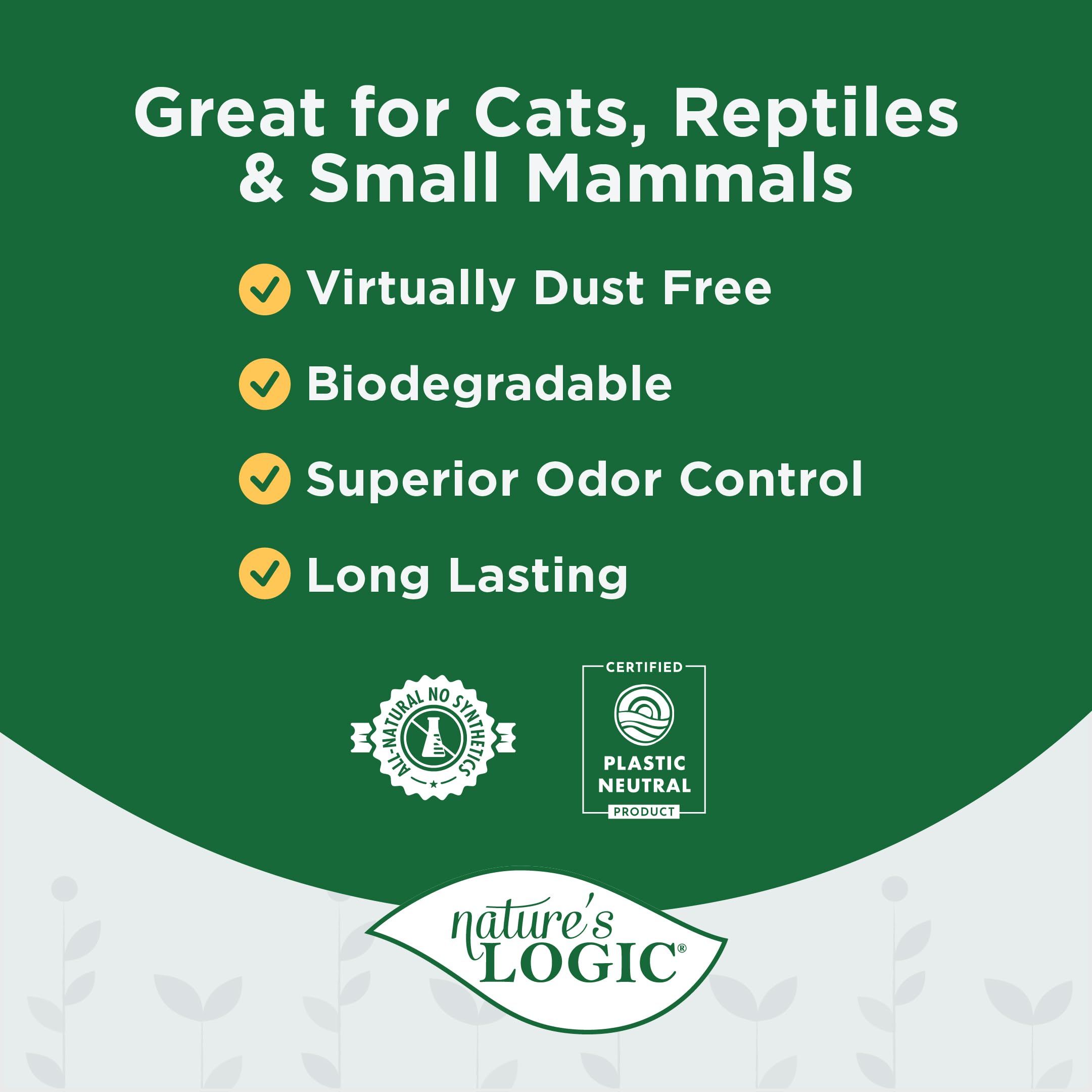 Nature'S Logic 100% Natural Pine Pellet Cat Litter - 100% Ponderosa Pine, Dust-Free, Unscented, Biodegradable - Safe For Cats, K