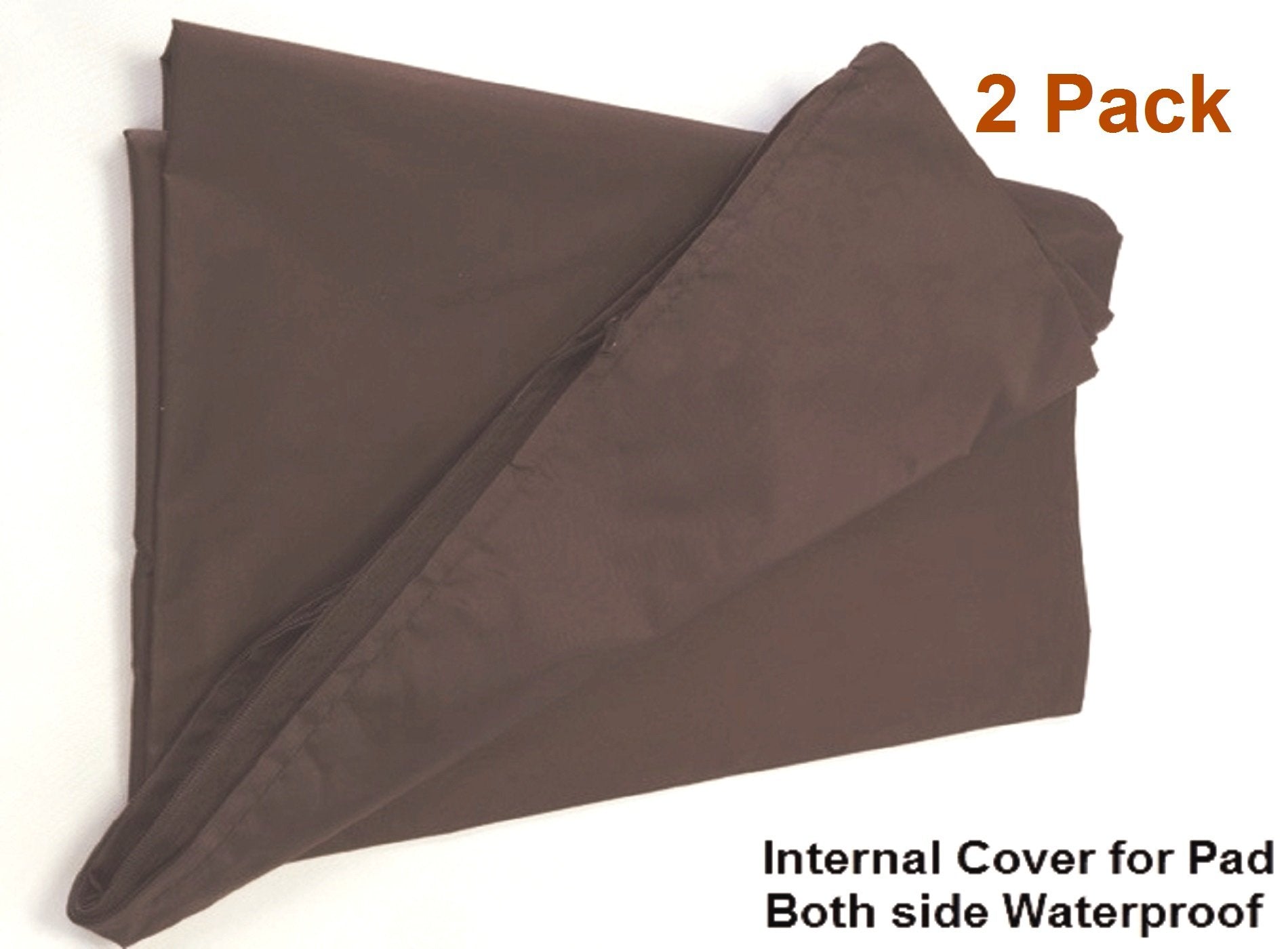 Dogbed4less 2 Pack Internal Duvet case Waterproof Zipper Dog Bed cover for Medium Large 37x27X4 Memory Foam Pad Pet Bed - 41X31