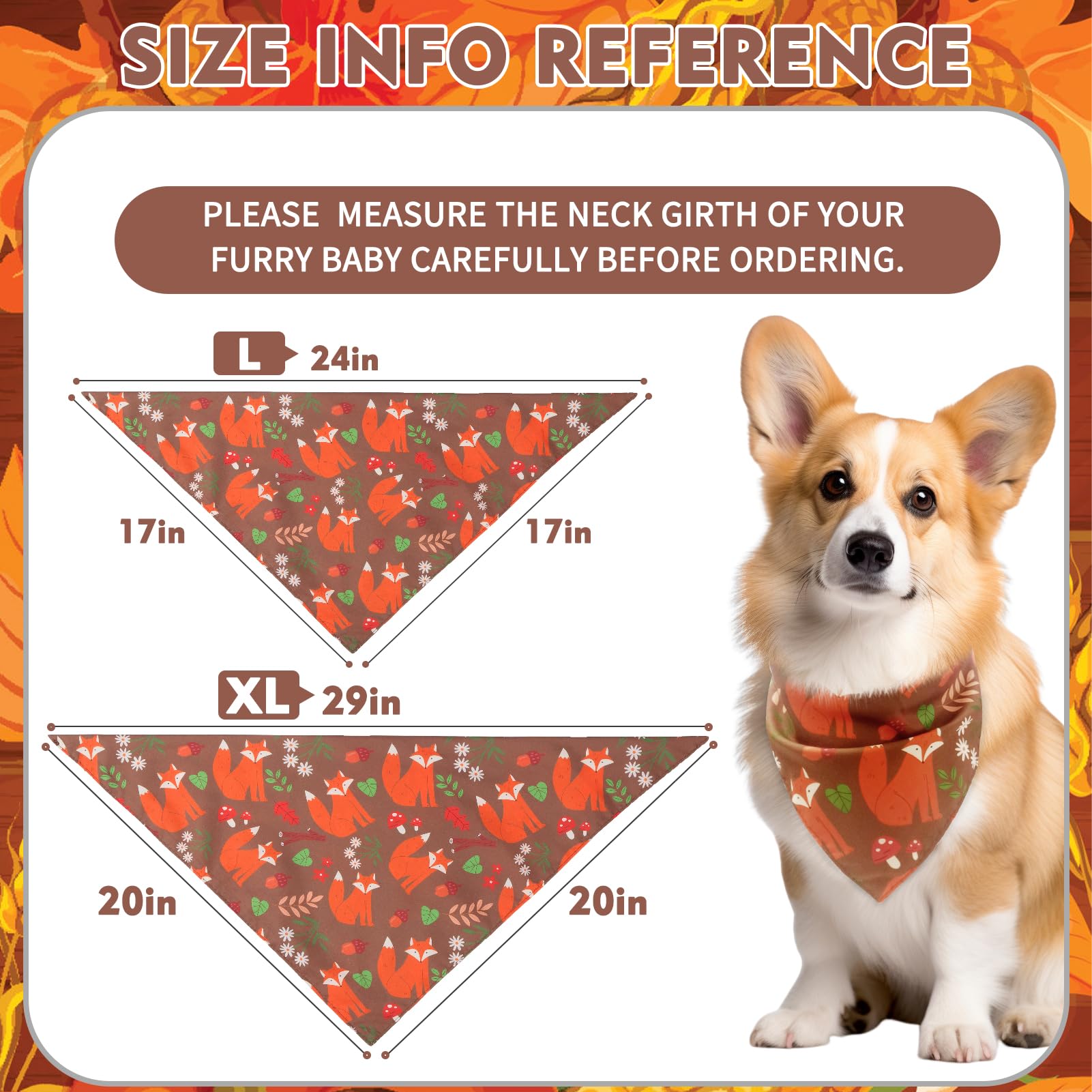 Expawlorer Fall Dog Bandana - 4 Pack Holiday Dog Bandanas Costume Boy And Girl, Soft Reversible Autumn Triangle Pet Scarfs Bibs,