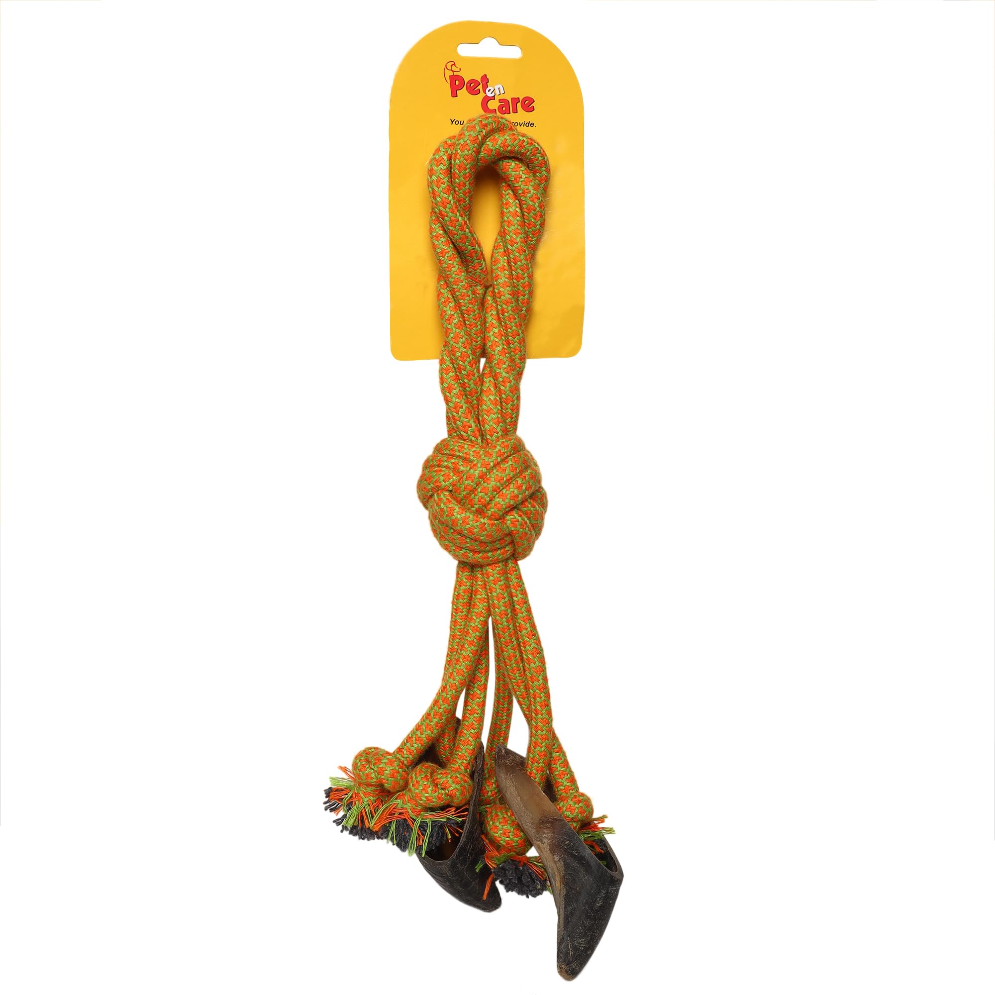 Rope Octopus Dog Toy With Natural Hoofs | Durable Cotton Rope Chew Toy For Dogs | Interactive Tug & Fetch Toy | Teeth Cleaning &