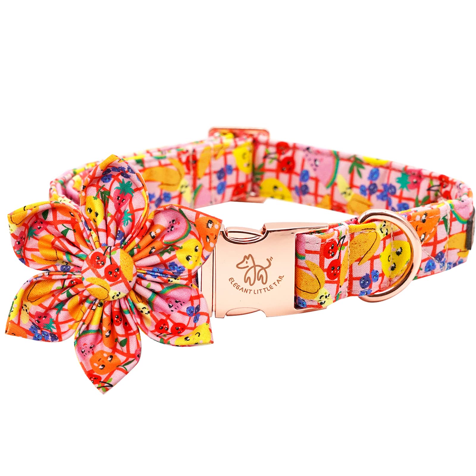 Elegant little tail Dog Collar, Girl Dog Collar with Flower for Small Medium Large Dogs Summer Dog Collar Flower Collar