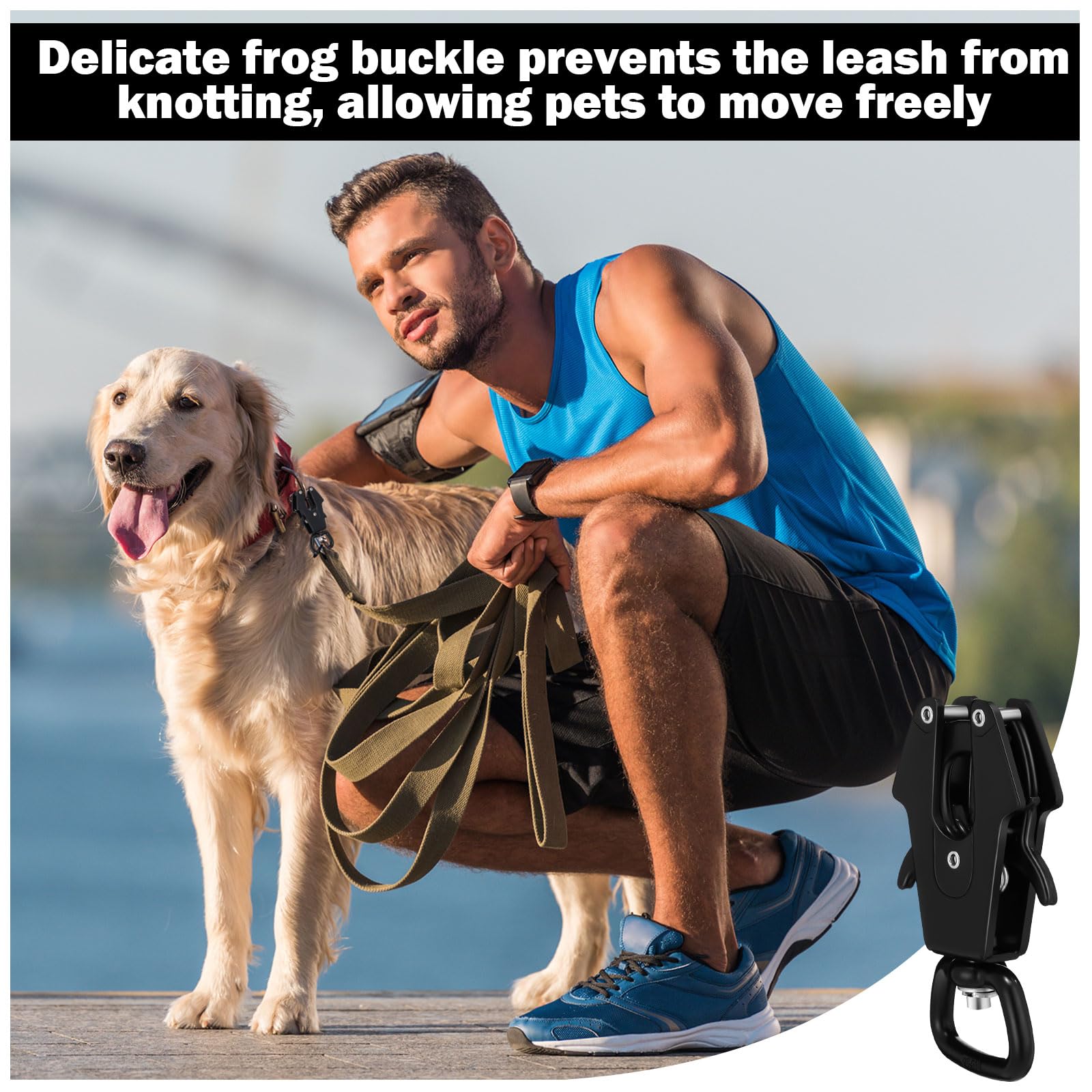 Reginary 2 Pcs Frog Clip Dog Leash Clip 360 Degree Swivel Clip Heavy Duty Quick Release Clip Metal Dog Leash Buckle Dog Leash Clasp Dog Chain Buckle For Linking Pet Collar And Pet Supplies