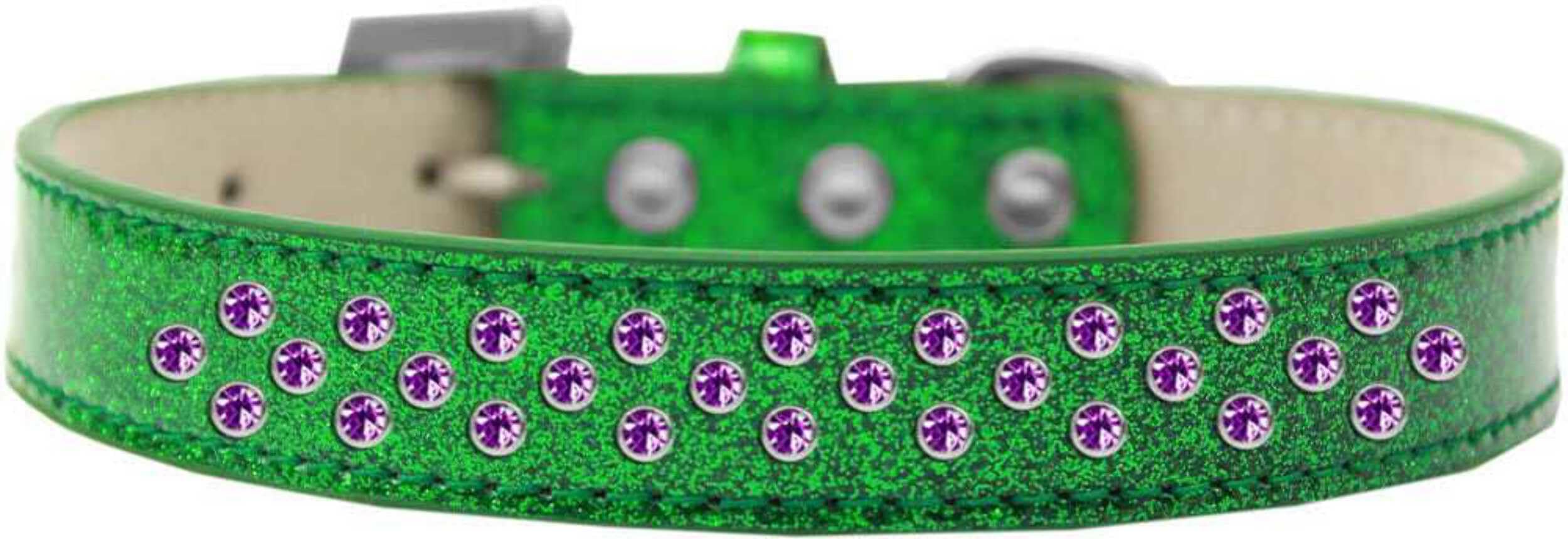 Dog, Puppy & Pet Ice Cream Collar, Purple Crystal Rimsets Sprinkles Pink 16