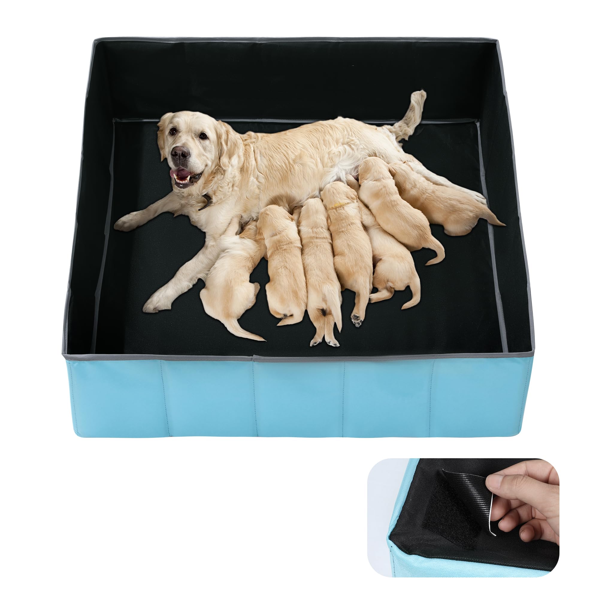 Balapet Whelping Box For Dogs And Puppies,Foldable &Portable Whelping Pen, Puppy Playpen Dog Birthing Whelping Supplies(Large)