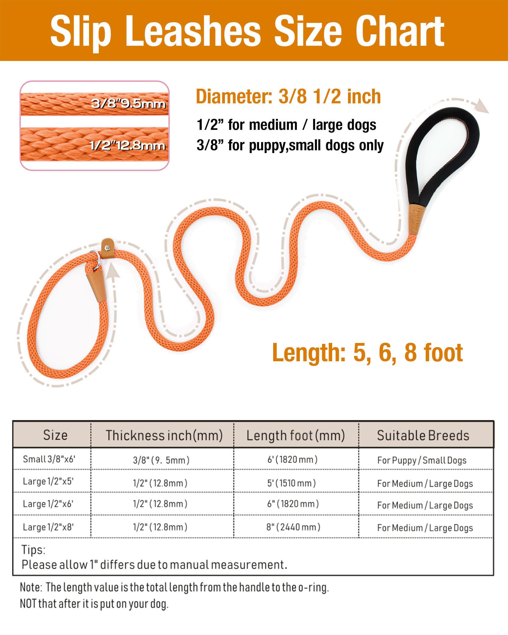 Lynxking Dog Leash Slip Lead Snap Hook Rope Leash Strong Heavy Duty Braided Dog Training Leash No Pull Training Lead Leashes For Medium Large And Small Dogs