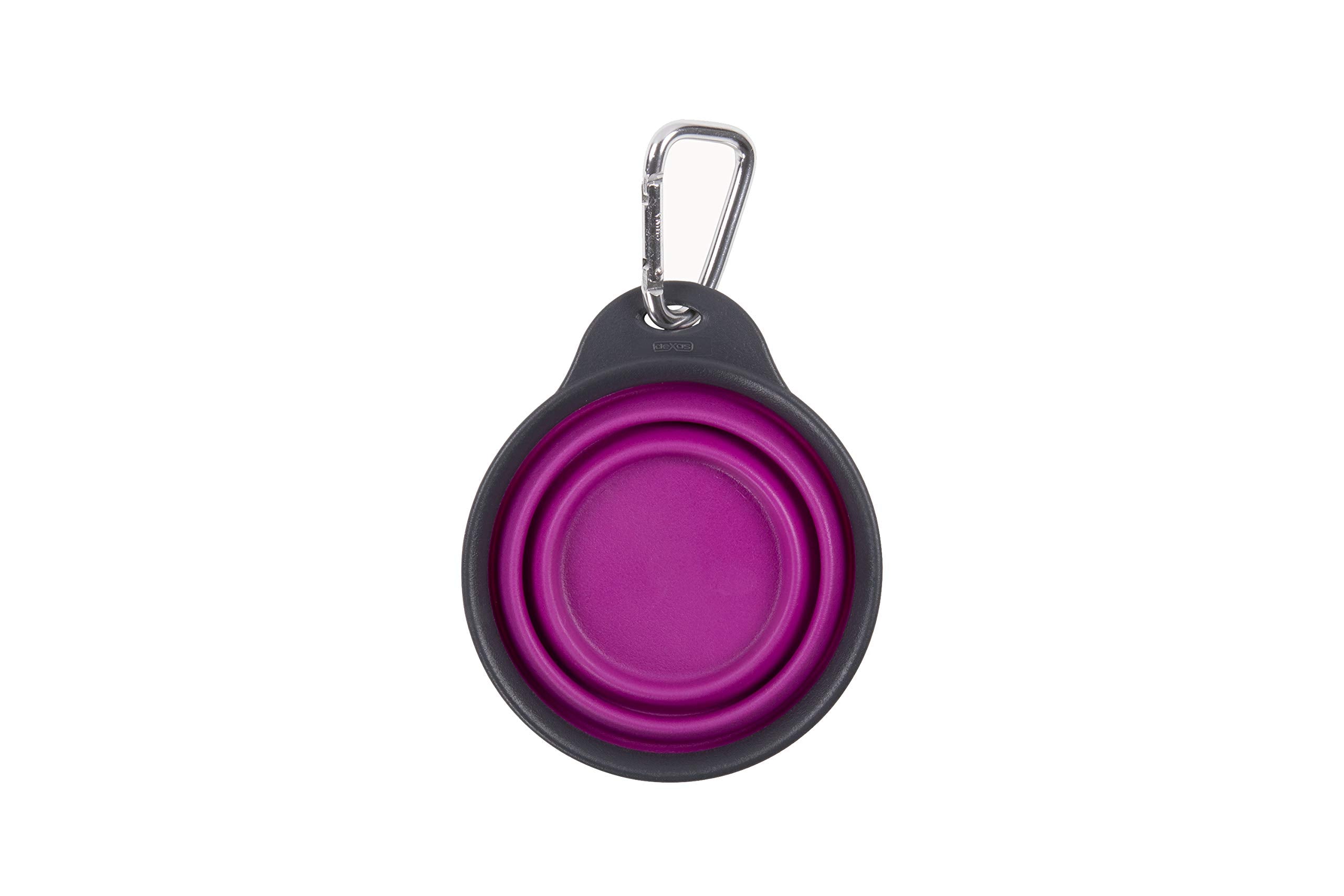 Dexas Pets Collapsible Travel Cup, Small/1 Cup Capacity, Fuchsia