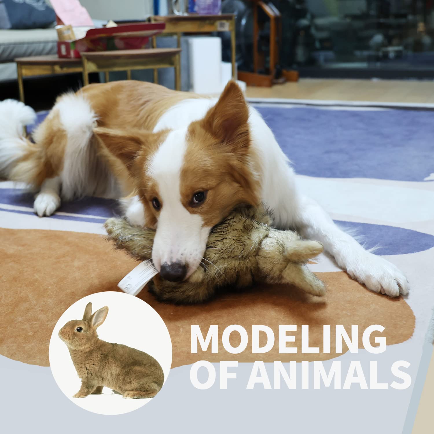 All For Paws Classic Brown Rabbit Pet Toys, Large