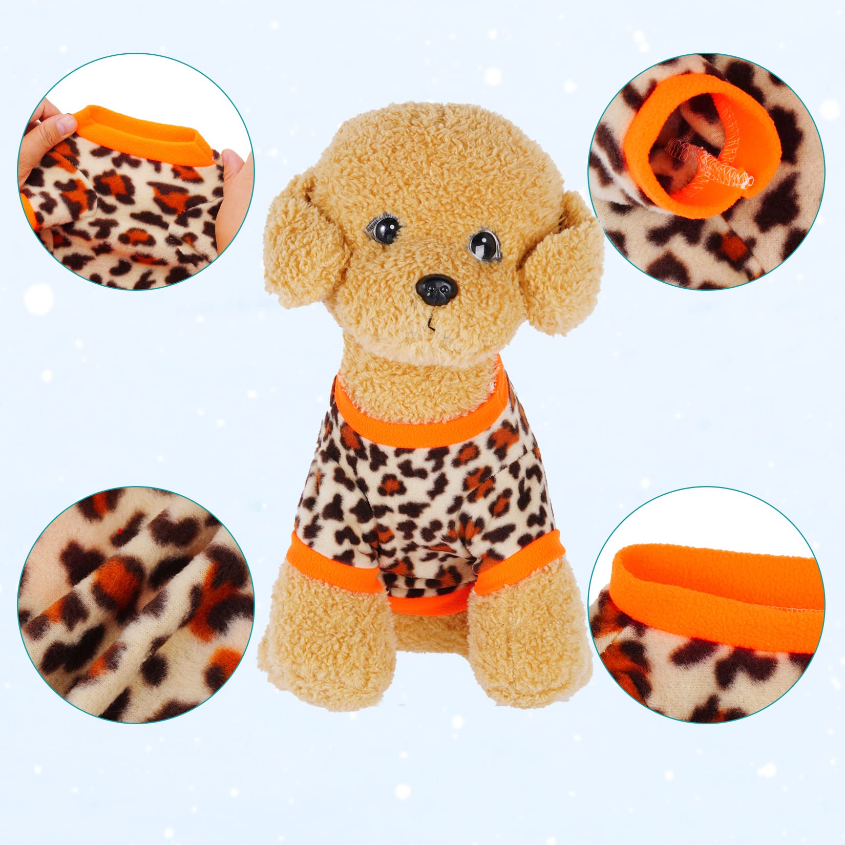 Rbenxia 4-Piece Dog & Puppy Fleece Sweater Set - Soft, Warm Sweatshirts & Pajamas For Small Dogs & Cats (Large)