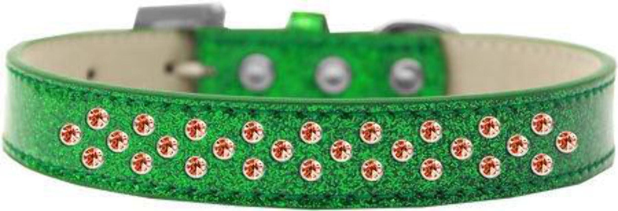 Mirage Pet Products Sprinkles Ice Cream Dog Collar with Orange Crystals, Size 12, Black