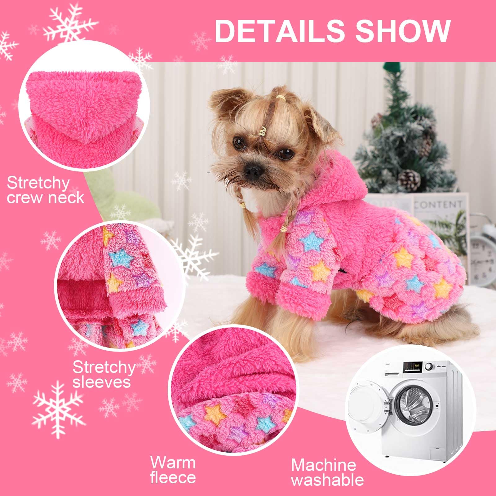 Dog Hoodie Dog Sweater Valentine'S Day Dog Clothes For Small Dogs Boy Girl Pet Sweater Dress For Dogs Cold Weather Dog Coats Fal