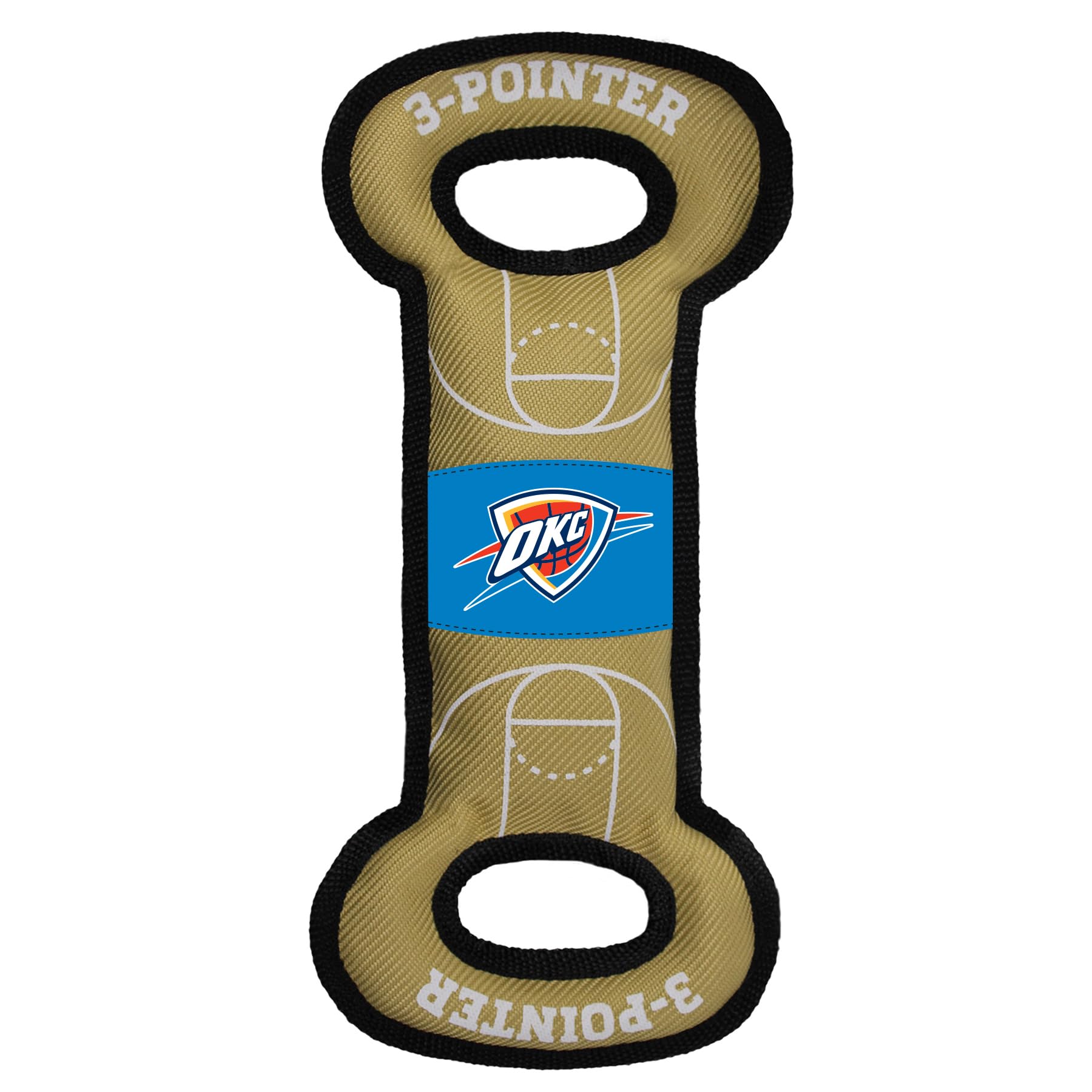 Pets First Nba Oklahoma City Thunder Field Toy. - Tough Nylon Pet Toy With Double Trim Stitching & Inner Squeaker, One Size